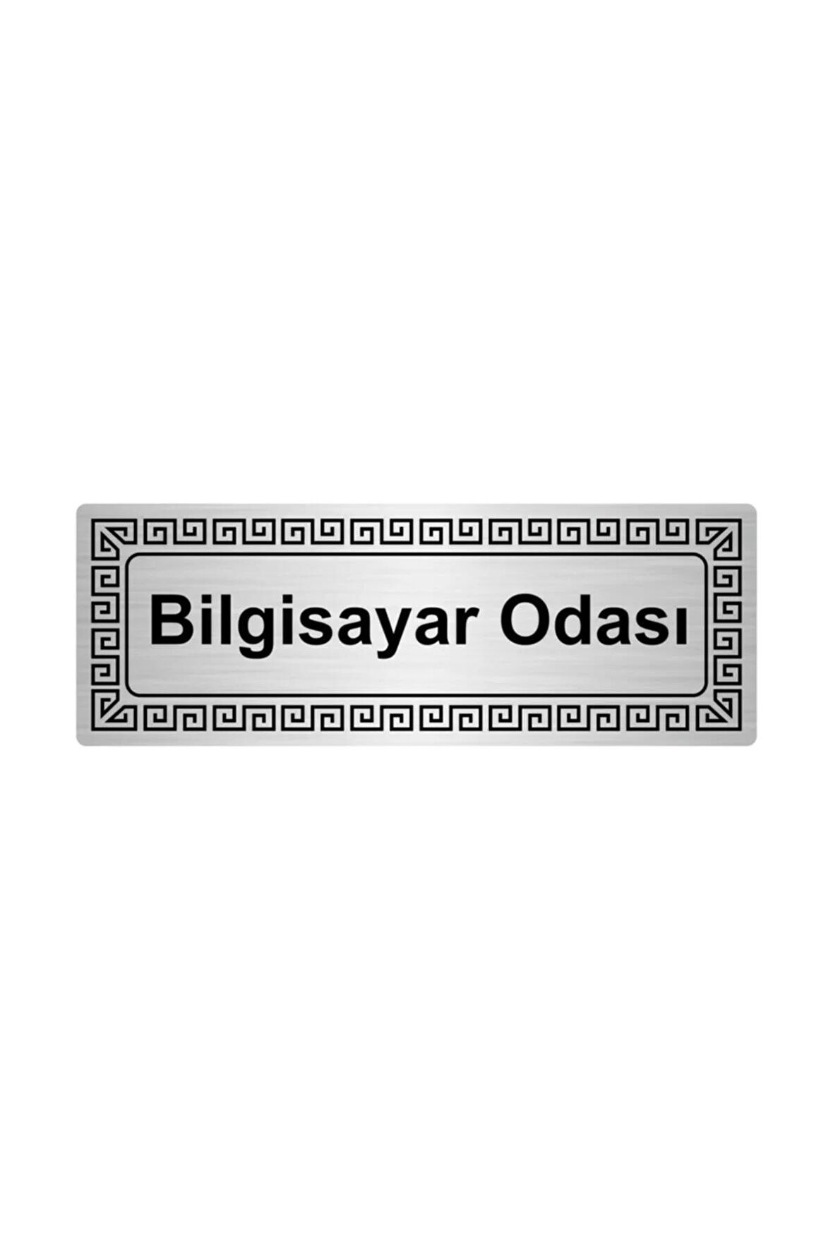 Bilgisayar Odası 7cmx20cm Metal Yönlendirme Levhasıgümüş Renk Metal