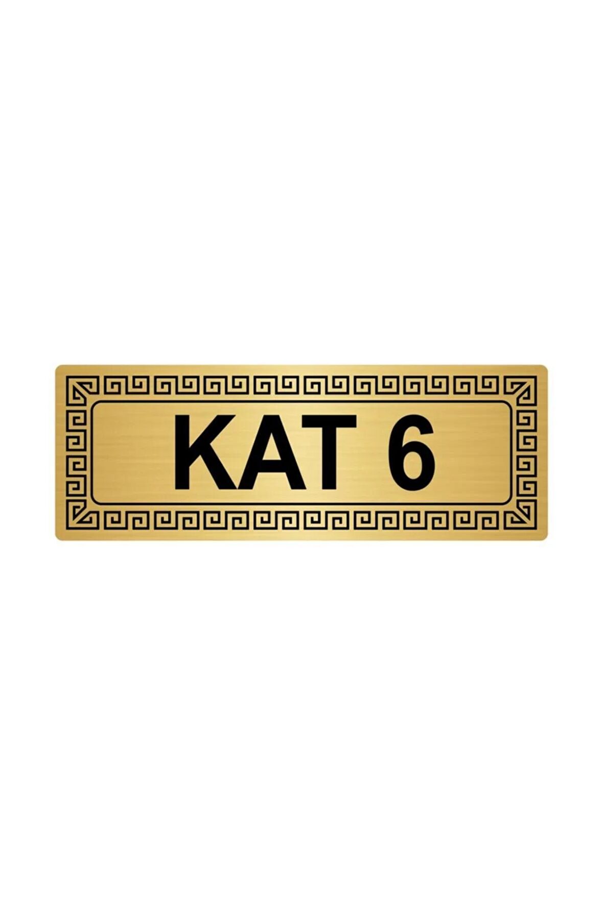 Kat 6 7cmx20cm Metal Yönlendirme Levhası Altın Renk Metal