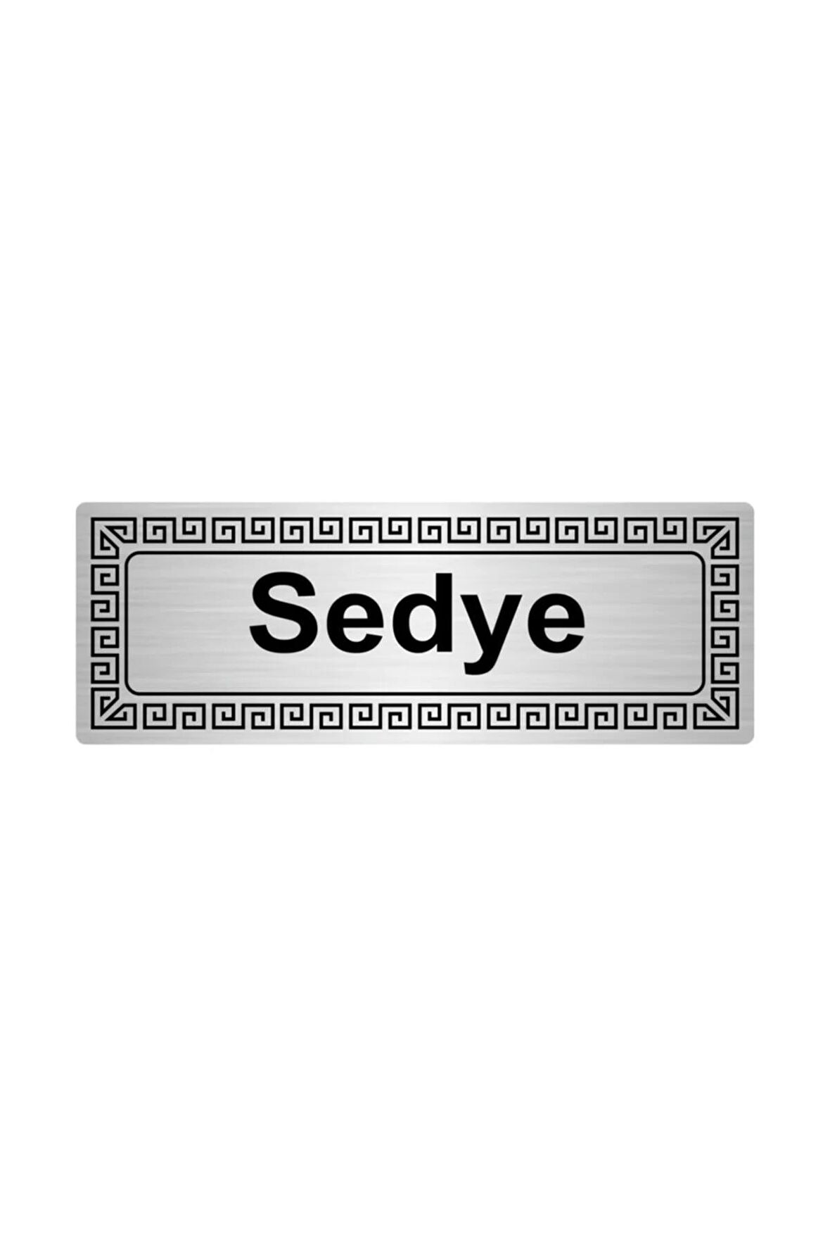 Sedye 7cmx20cm Metal Yönlendirme Levhası Gümüş Renk Metal