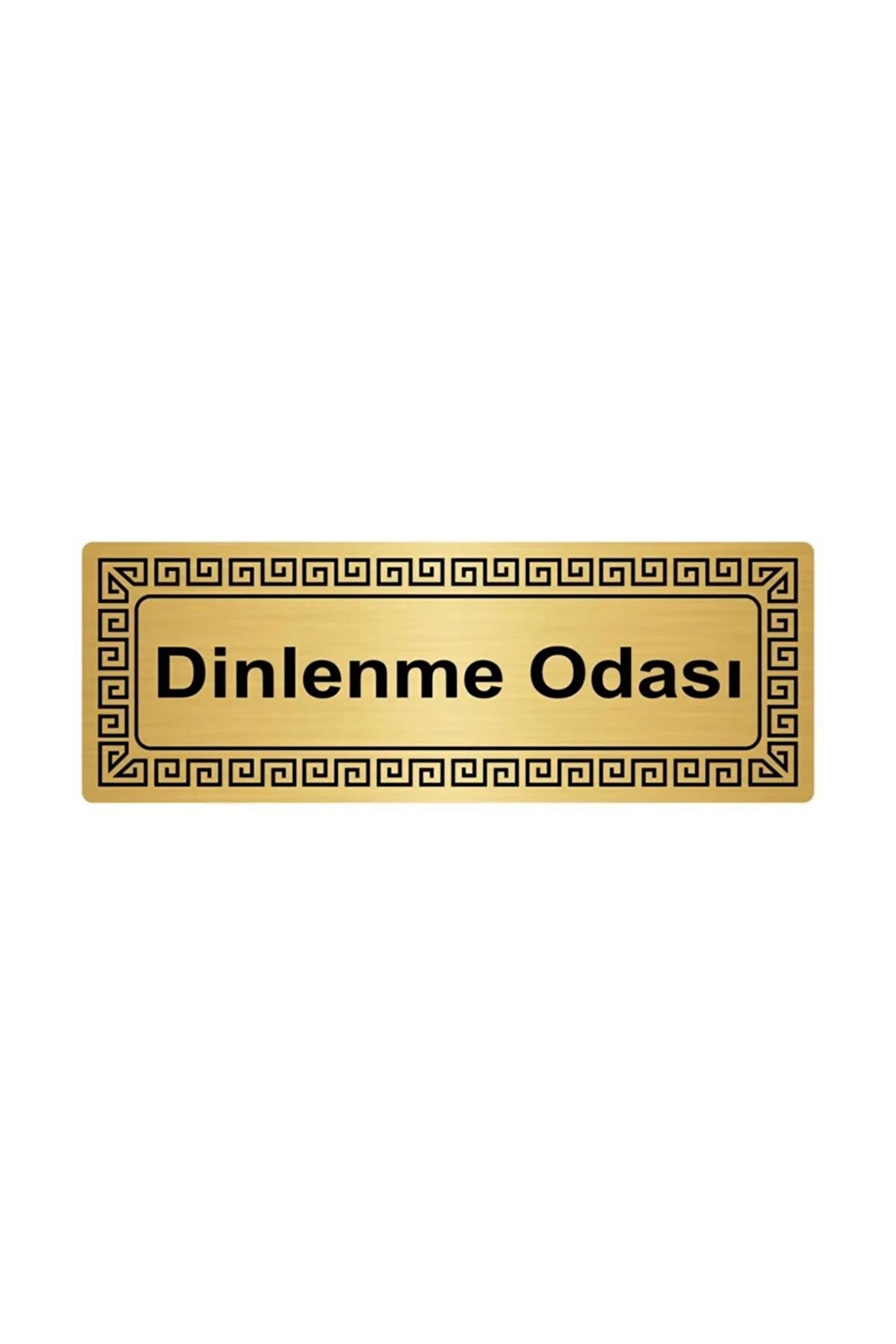Dinlenme Odası 7 cmx20 cm Metal Yönlendirme Levhası Altın Renk Metal