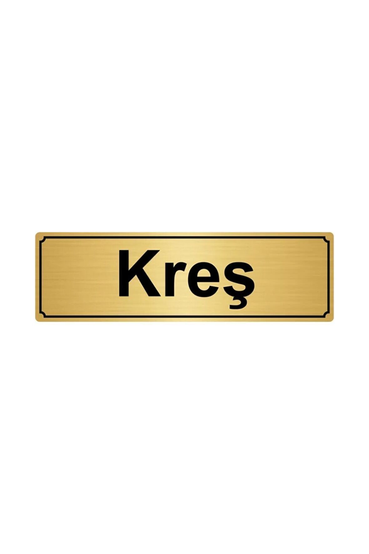 Kreş Yönlendirme Levhası 5cmx20cm Altın Renk Metal
