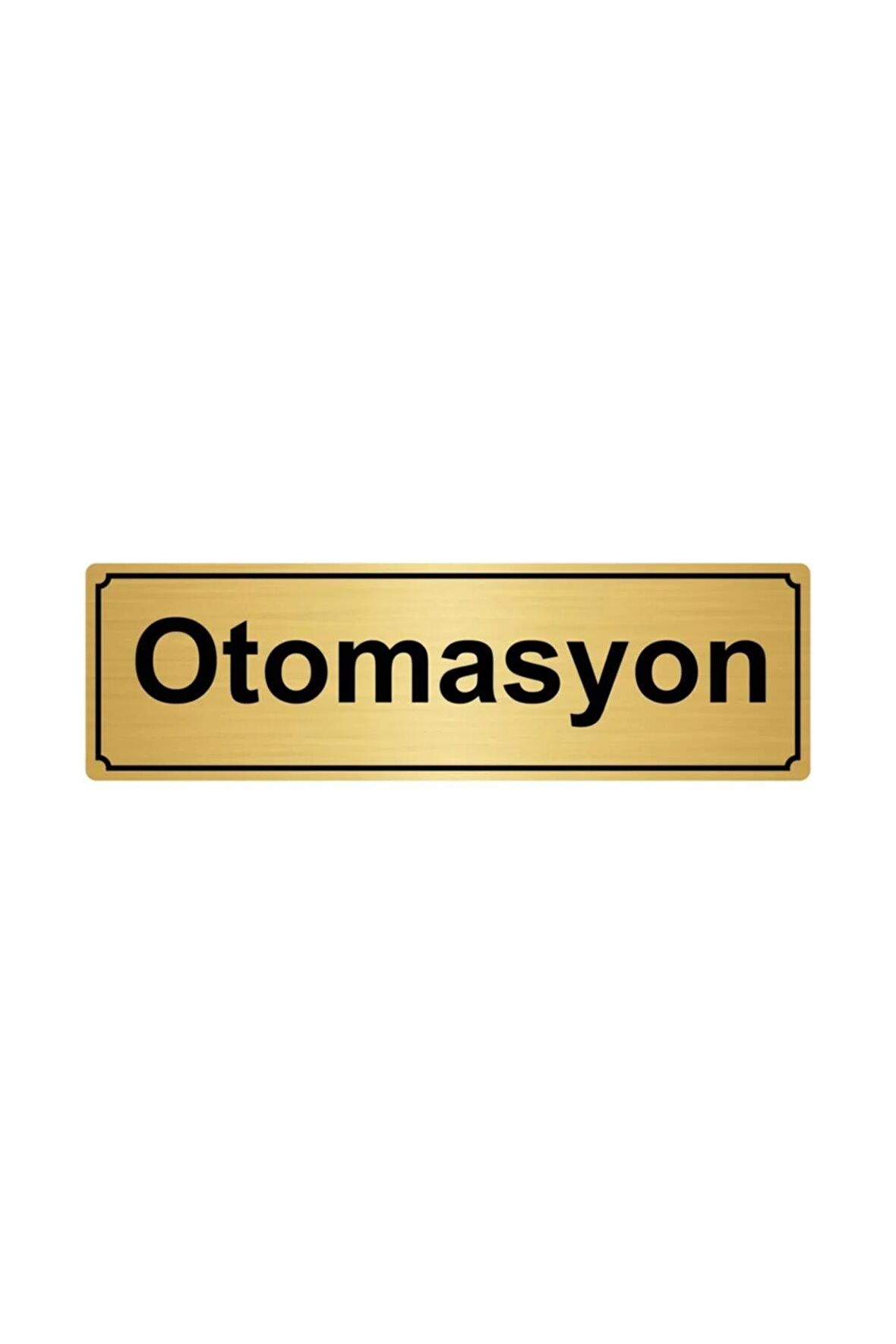 Personel Yönlendirme Levhası 7cmx20cm Altın Renk Metal