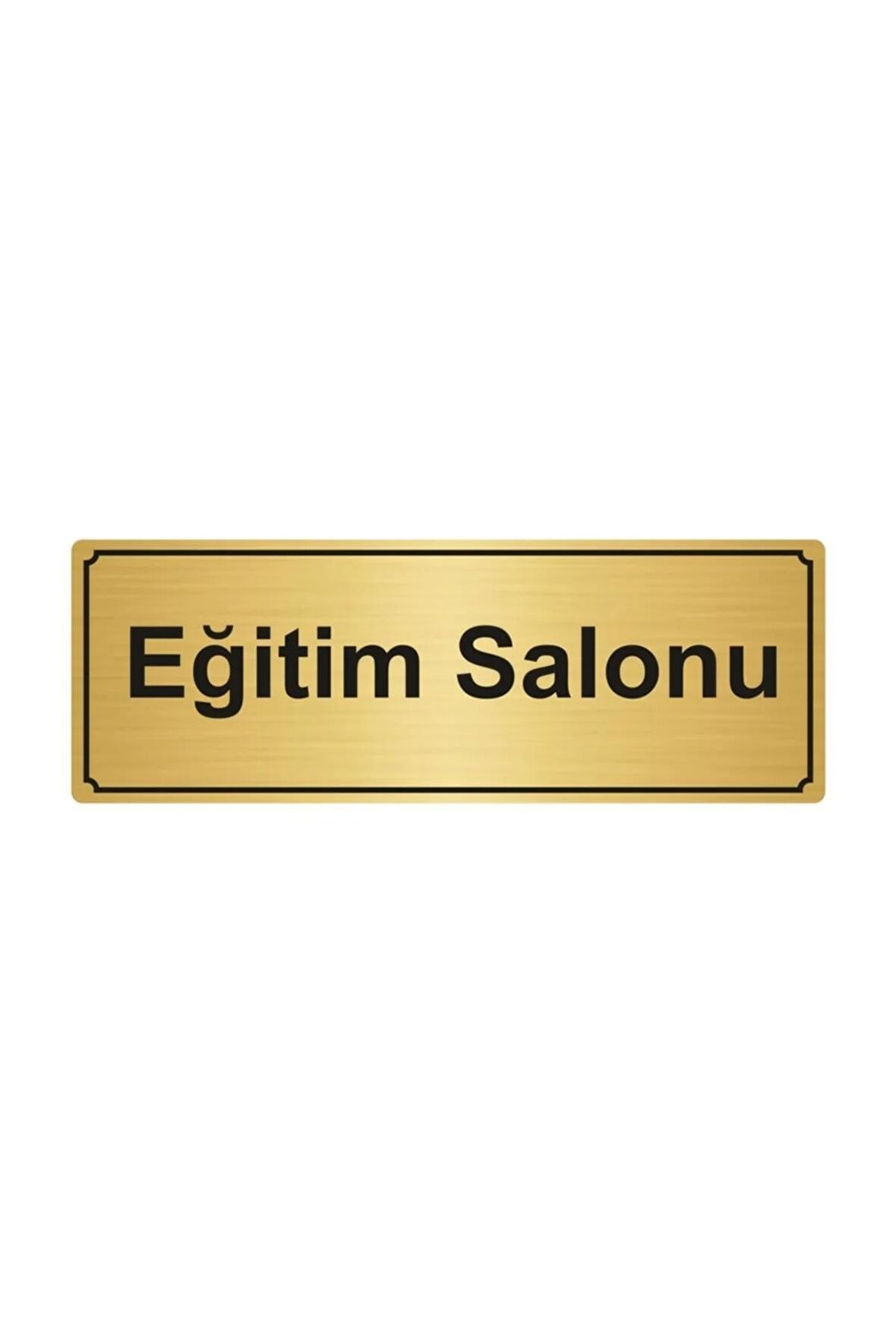 Eğitim Salonu Yönlendirme Levhası 10cmx20cm Altın Renk Metal