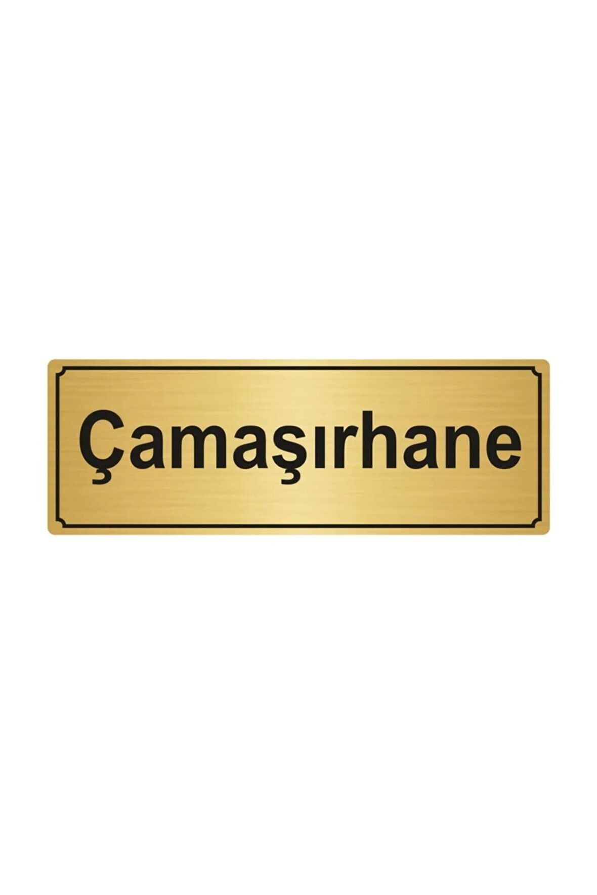 Çamaşırhane Yönlendirme Levhası  Altın Renk Metal 7cmx20 cm.