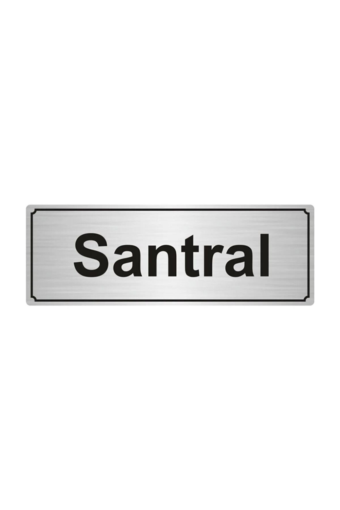Santral Yönlendirme Levhası 5cmx20cm Gümüş Renk Metal