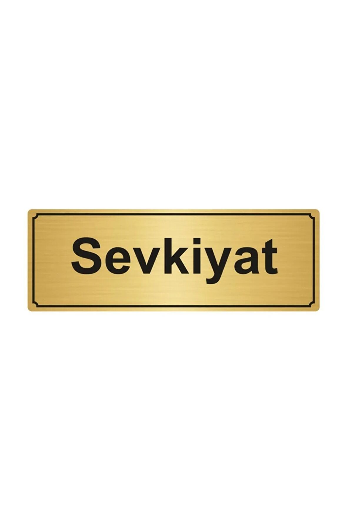 Sevkiyat Yönlendirme Levhası 7cmx20cm Altın Renk Metal