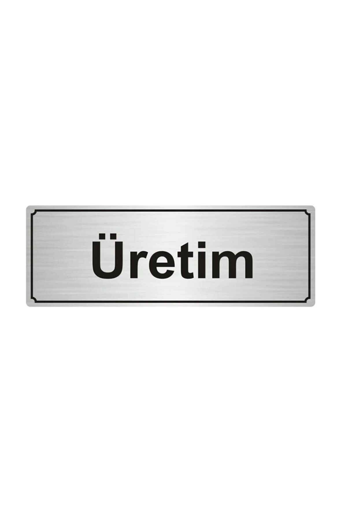Santral Yönlendirme Levhası   Gümüş Renk Metal 5cmx20 cm.