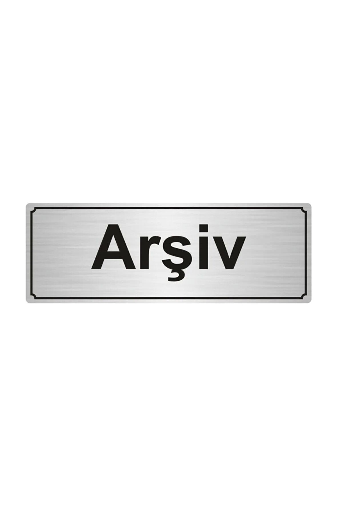 Arşiv Yönlendirme Levhası 5cmx20cm Gümüş Renk Metal
