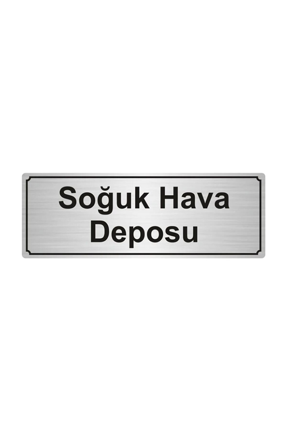 Soğık Hava Deposu Yönlendirme Levhası Gümüş Renk Metal 5cmx20cm.