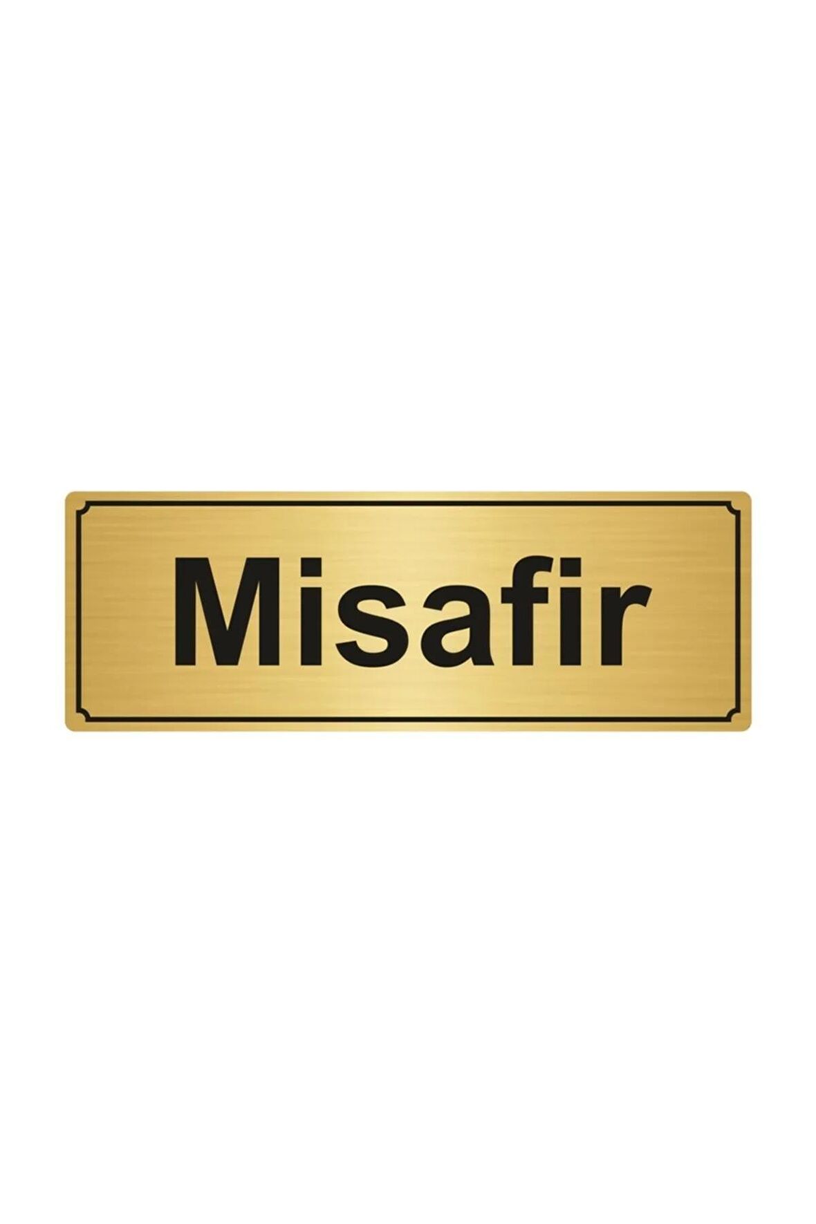 Misafir Yönlendirme Levhası 5 cmx20 cm Altın Renk Metal