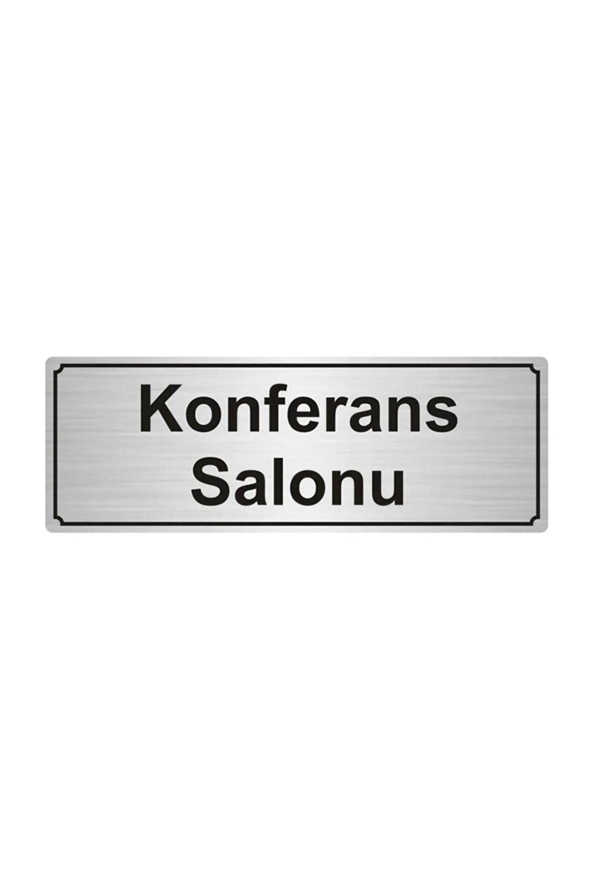 Konferans Salonu Yönlendirme Levhası 5 cmx20 cm Gümüş Renk Metal