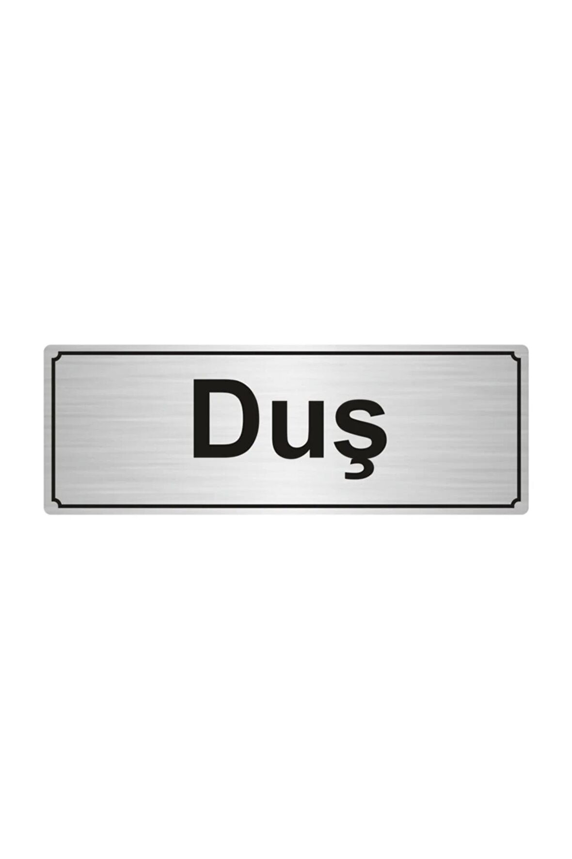 Duş Yönlendirme Levhası 5 cm x 20 cm Gümüş Renk Metal