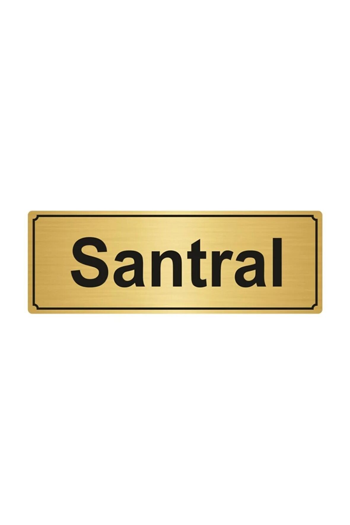 Santral Yönlendirme Levhası Altın Renk Metal 5cmx20cm