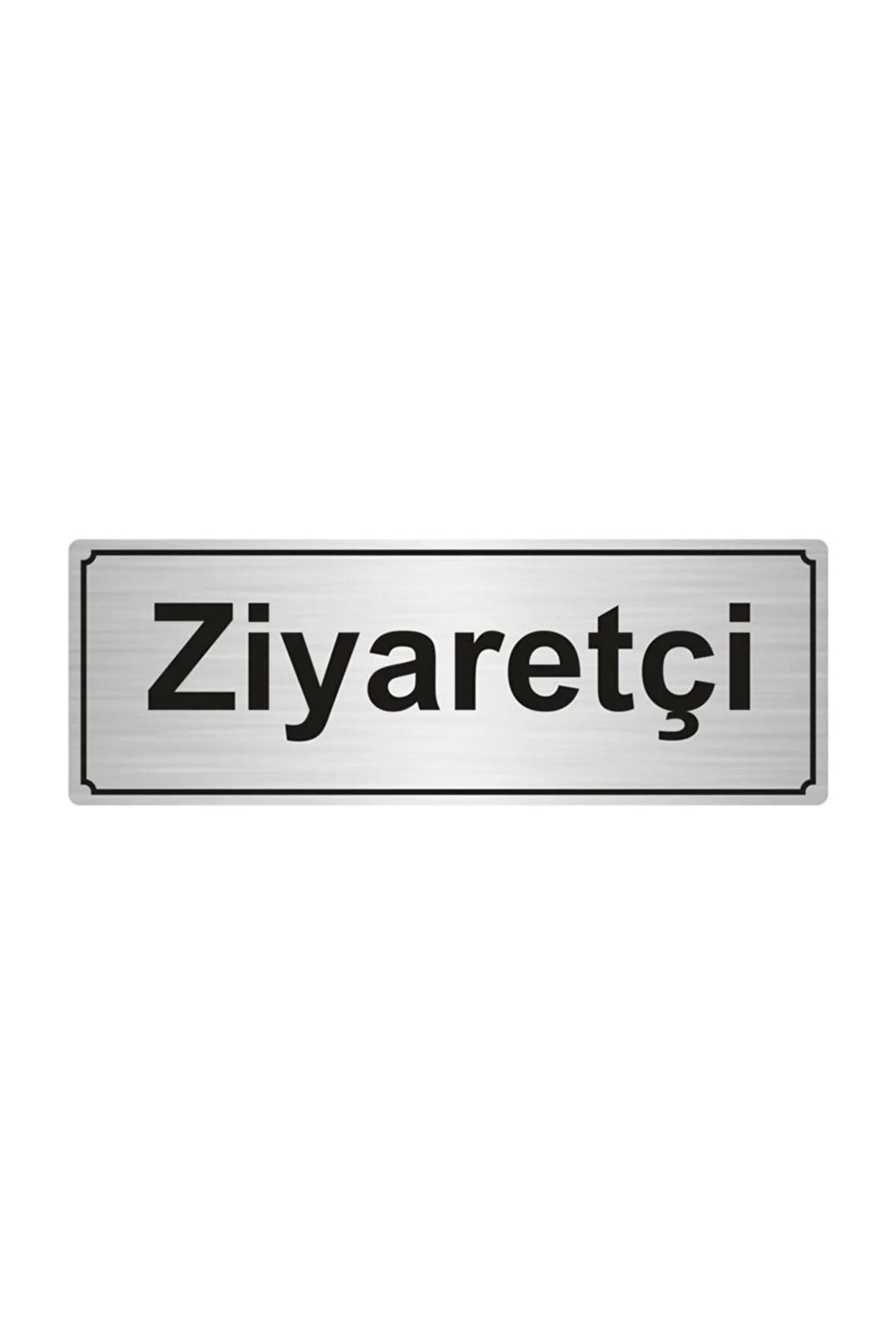 Ziyaretçi Yönlendirme Levhası 5cmx20cm Gümüş Renk Metal