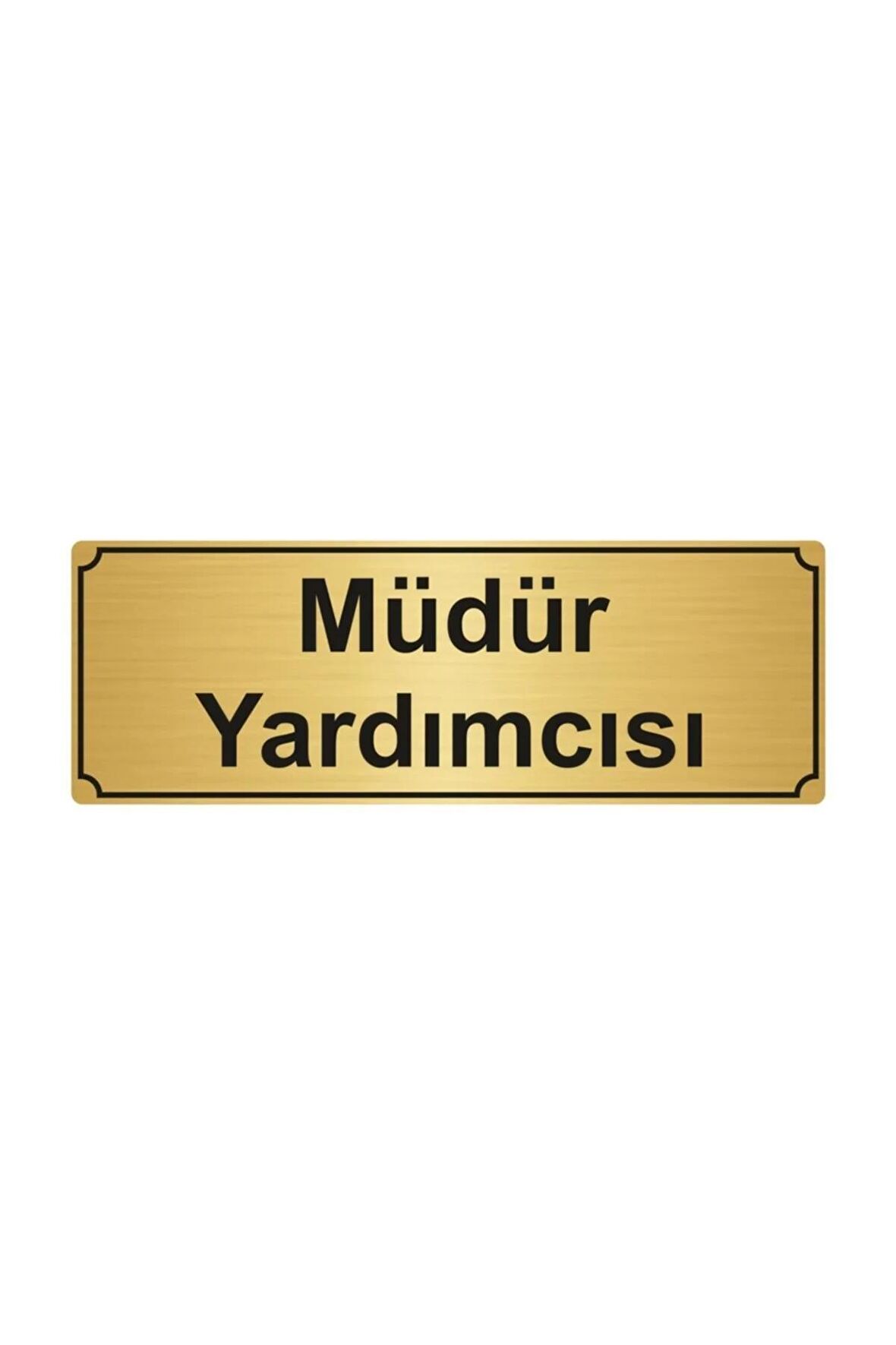 Müdür Yardımcısı Yönlendirme Levhası 5cmx20cm Altın Renk Metal