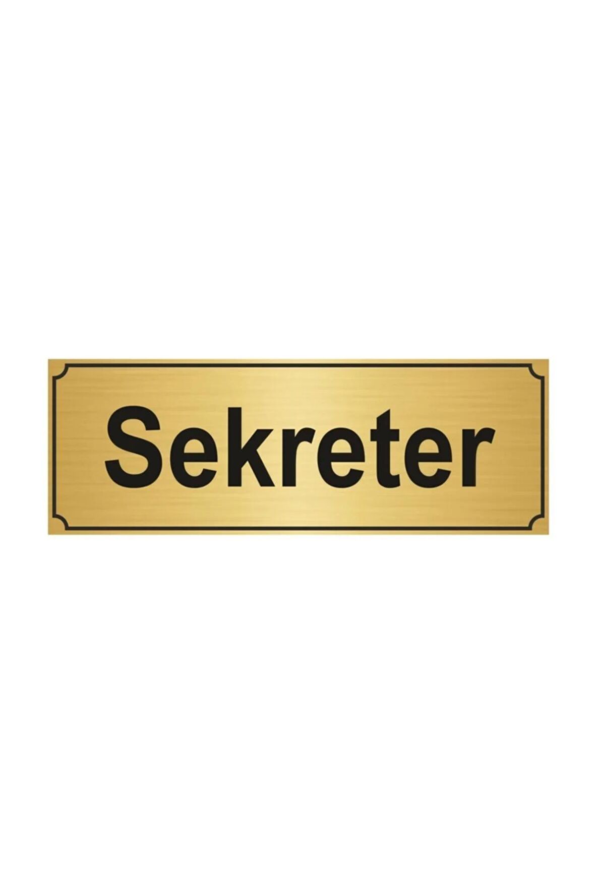 Sekreter Yönlendirme Levhası 5cmx20cm Altın Renk Metal