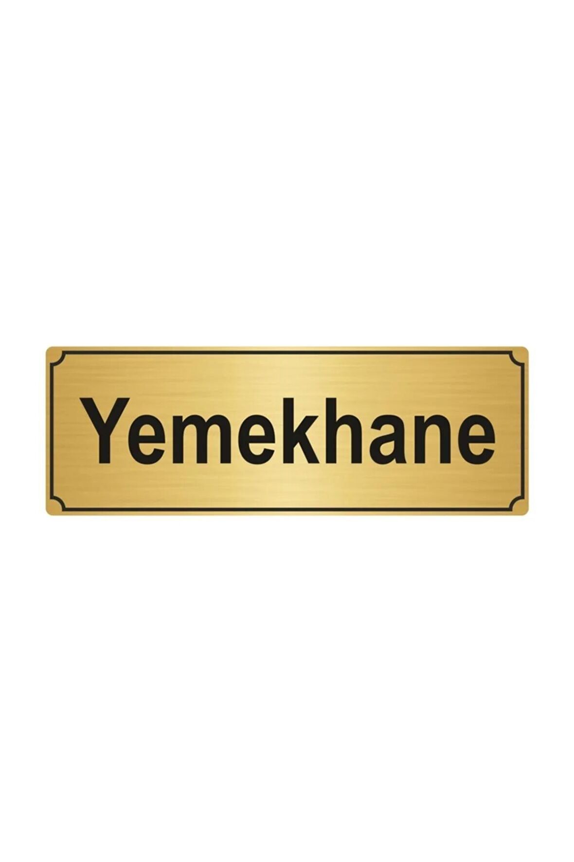 Yemekhane Yönlendirme Levhası 5cmx20cm Altın Renk Metal