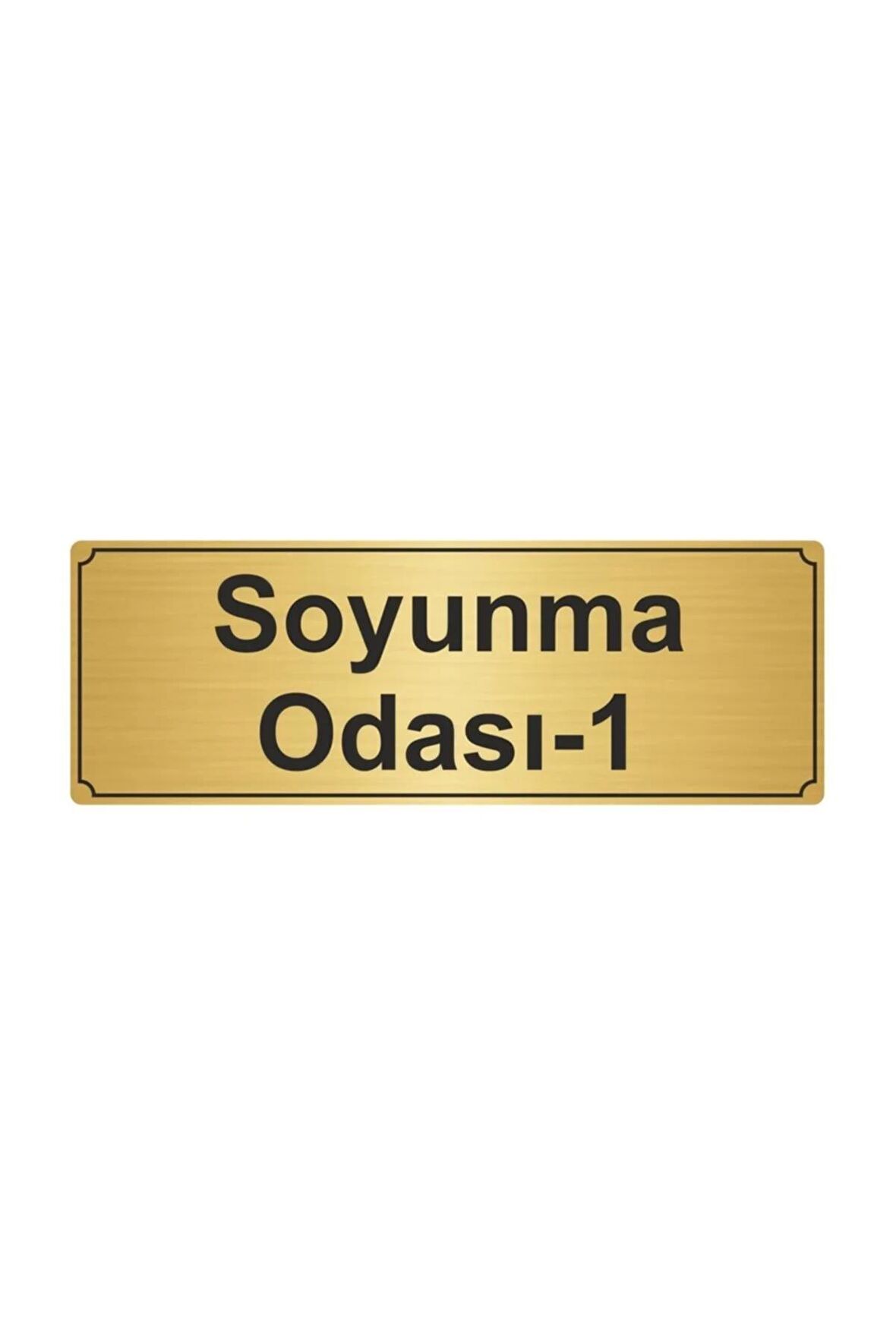Soyunma Odası-1yönlendirme Levhası 7cmx20cm Altın Renk Metal