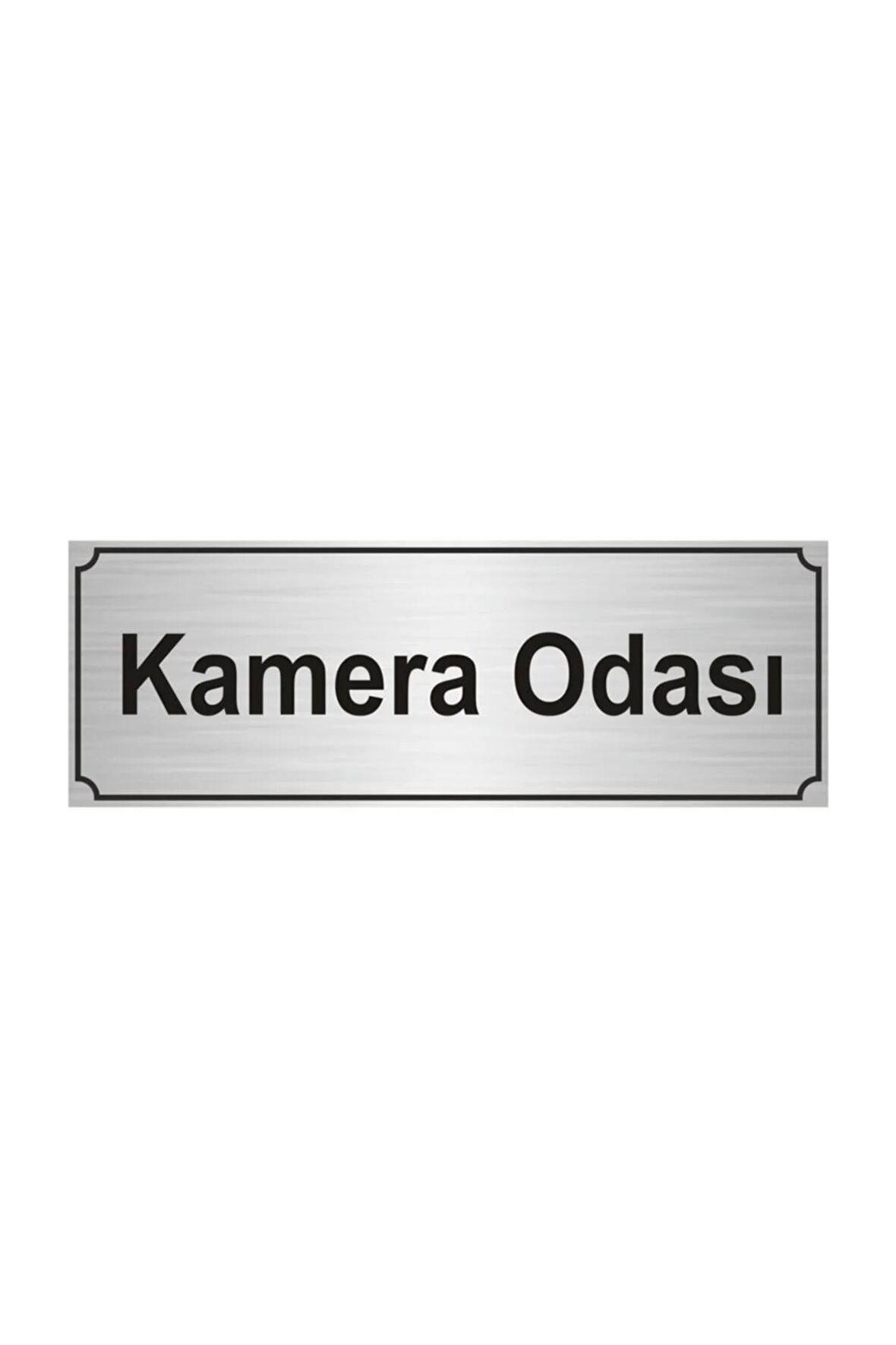 Kamera Odası Yönlendirme Levhası Gümüş Renk Metal 7cmx20cm