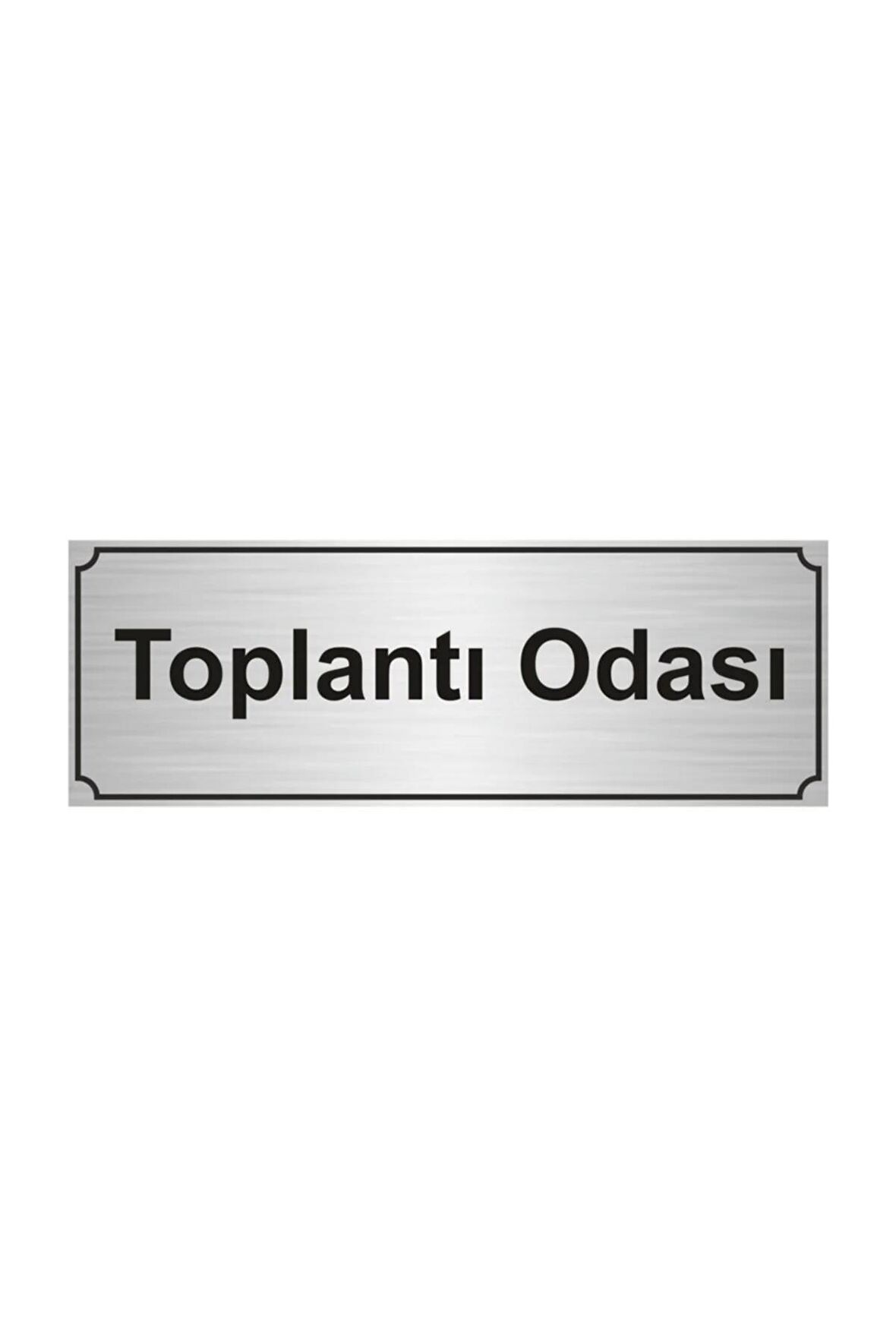 Toplantı Odası Yönlendirme Levhası 5cmx20cm Gümüş Renk Metal