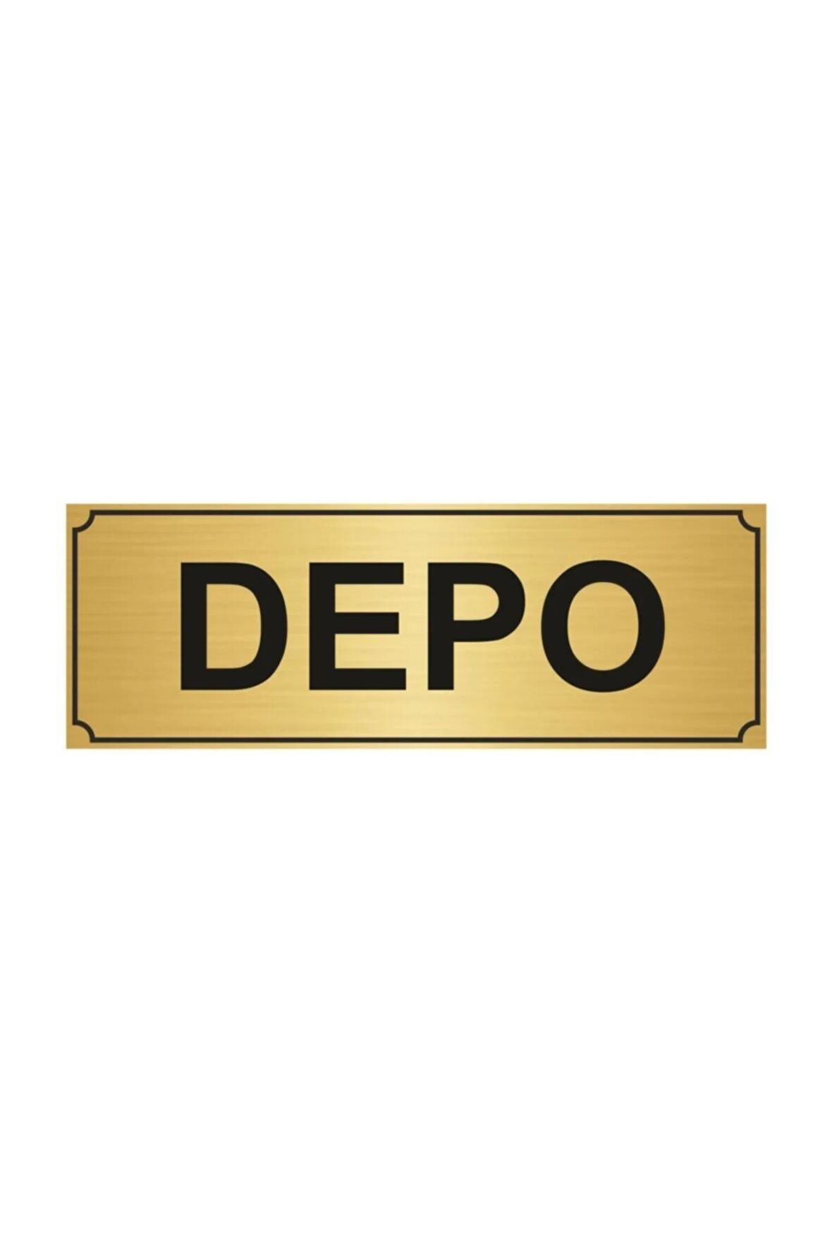 Depo Yönlendirme Levhası 5cmx20cm Altın Renk Metal