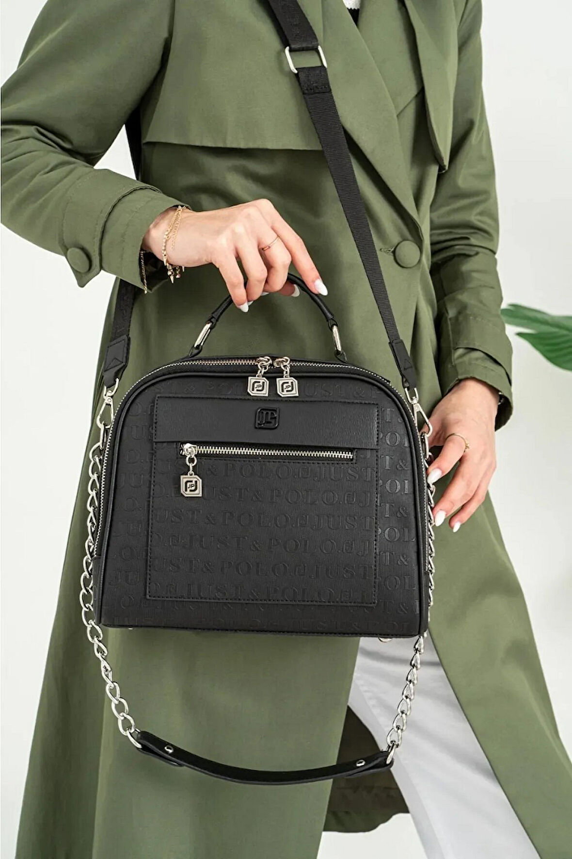 Just Polo JP4025(1670) Yeni Sezon Orta Boy 4 Bölmeli Omuz Ve Çapraz Çantası 24x29cm OZT4025(1670)