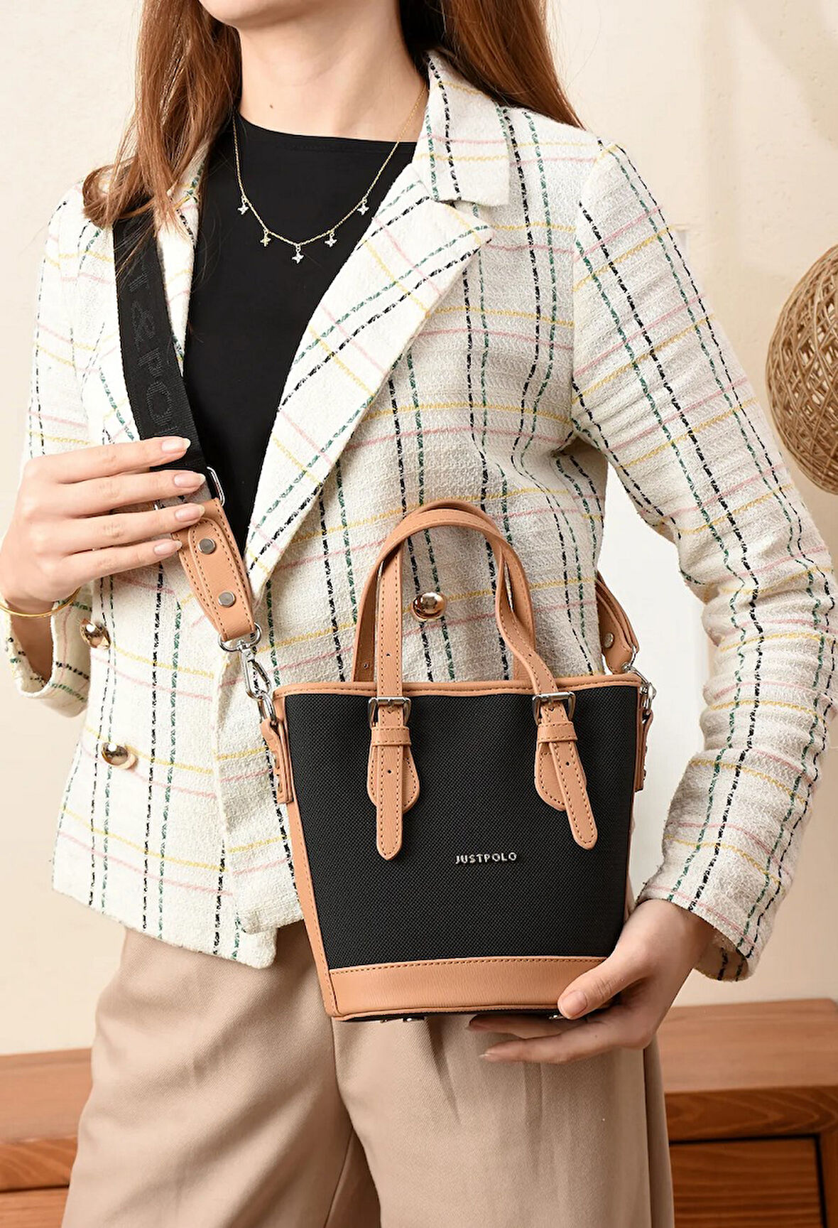 Just Polo JP6053 Kadın Kolon Askılı Küçük Boy EL ve Omuz Çantası OZT6053