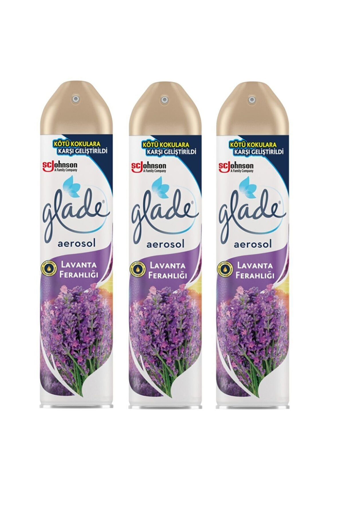 Glade Aerosol Oda Kokusu Lavanta Ferahlığı 300 Ml X 3 Adet