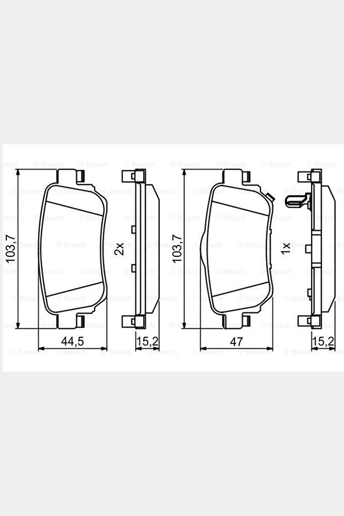 0986494816 Arka Fren Balata Takımı Nissan Qashaqi (14-) Xtrail (14-) - Renault Kadjar (15-)