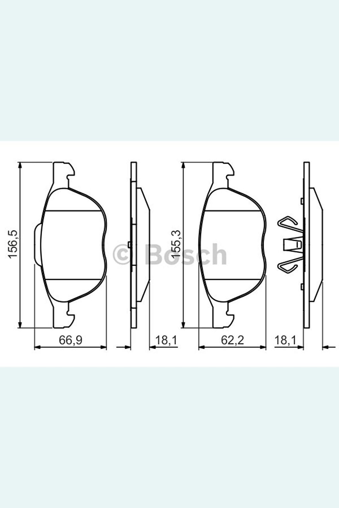 Ön Fren Balata Takımı Cmax (04-07) - Cmax (07-) - Focus 3 (11-) - Kuga (07-) 0986495215