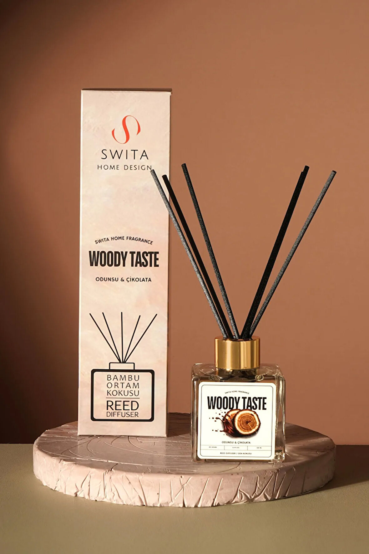 Swita Home Premium Odunsu & Çikolata Çubuklu Oda Ortam Ofis Kokusu  - 100 ml