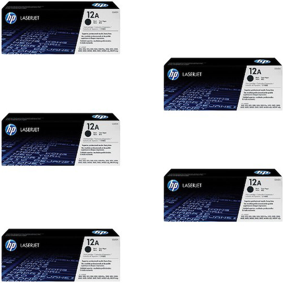 Hp 12A-Q2612A / 1018 Orjinal Toner 5'Lİ Avantaj Paket 