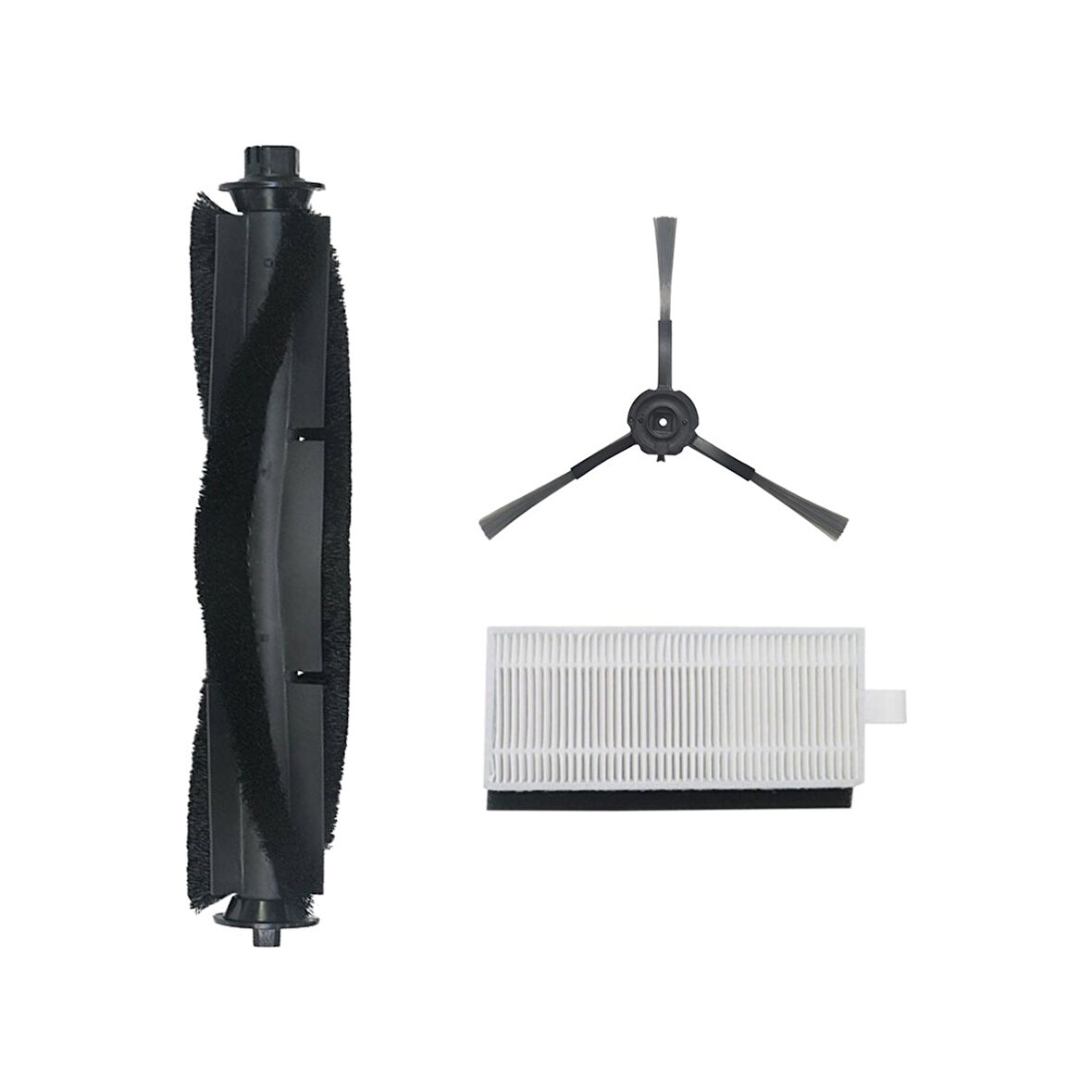 srfn ticaret Wiami Fx-10 Robot Süpürge Uyumlu Ana Fırça-Yan Fırça-Hepa Filtre Seti - 3 Parça