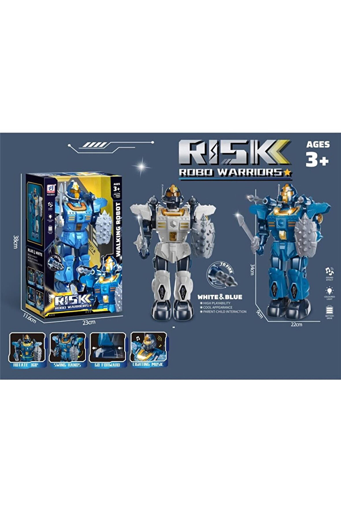 Kız Çocuk Oyuncak IŞIKLI MÜZİKLİ ROKET ATAN ROBOT -VRD Erkek Çocuk Oyuncak Eğitici Oyuncaklar