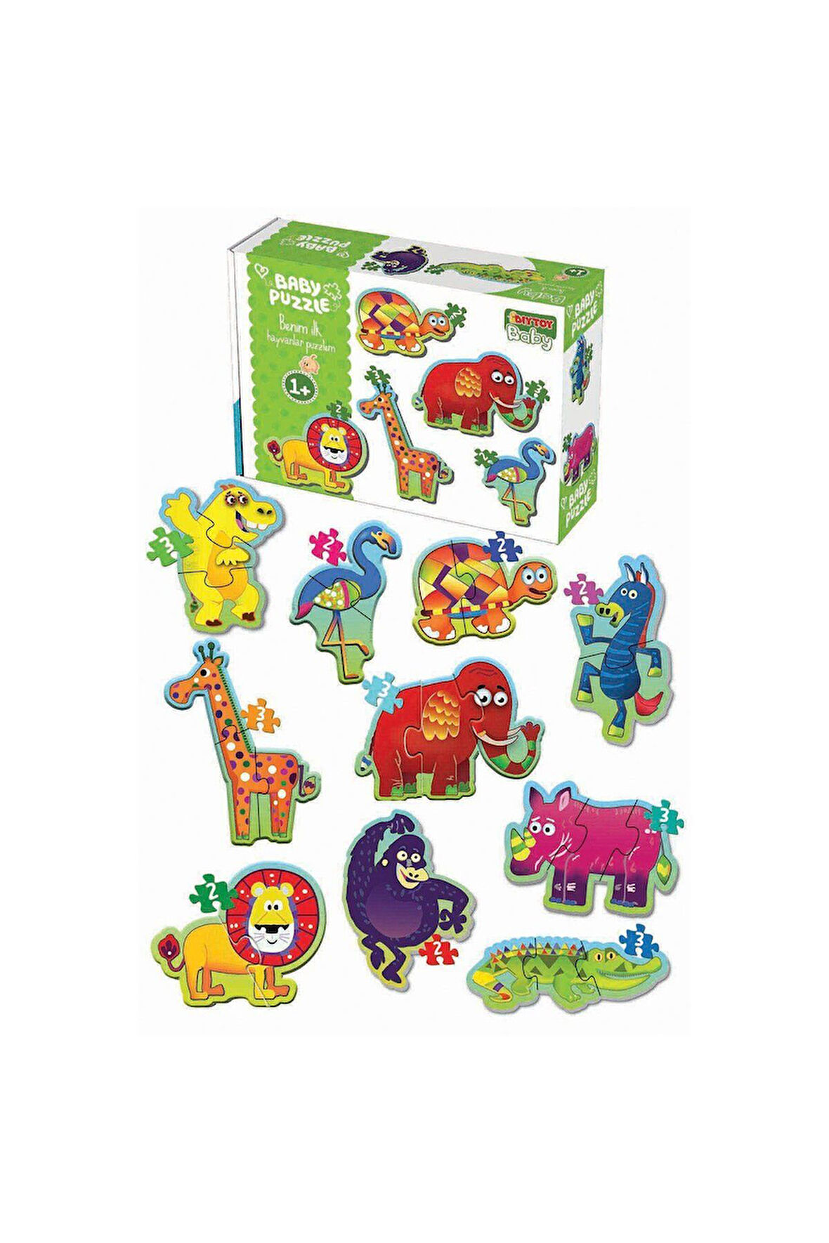 Kız Çocuk Oyuncak 1727 Dıytoy, Baby Puzzle- Orman Hayvanları Erkek Çocuk Oyuncak Eğitici Oyuncaklar
