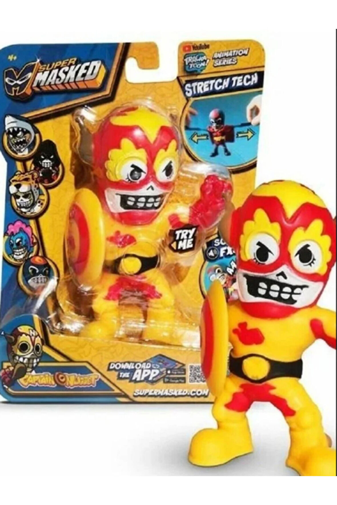 Kız Çocuk Oyuncak Maskeli Süper Strech Captain Nuget 8 Ses Efektli Erkek Çocuk Oyuncak Eğitici Oyunc