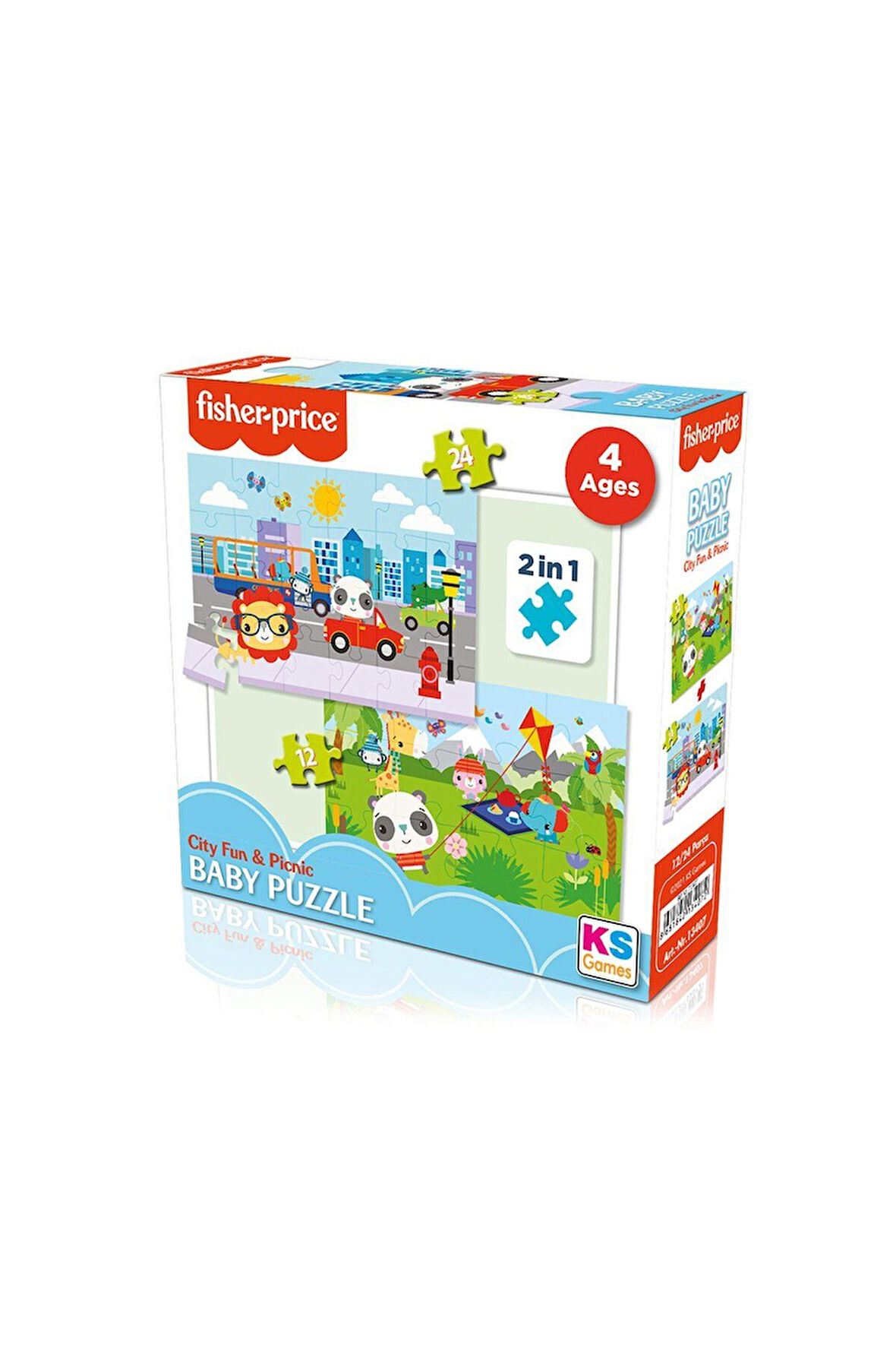 Kız Çocuk Oyuncak FP 13407 Baby Puzzle City Fun Picnic 2In1 Erkek Çocuk Oyuncak Eğitici Oyuncaklar