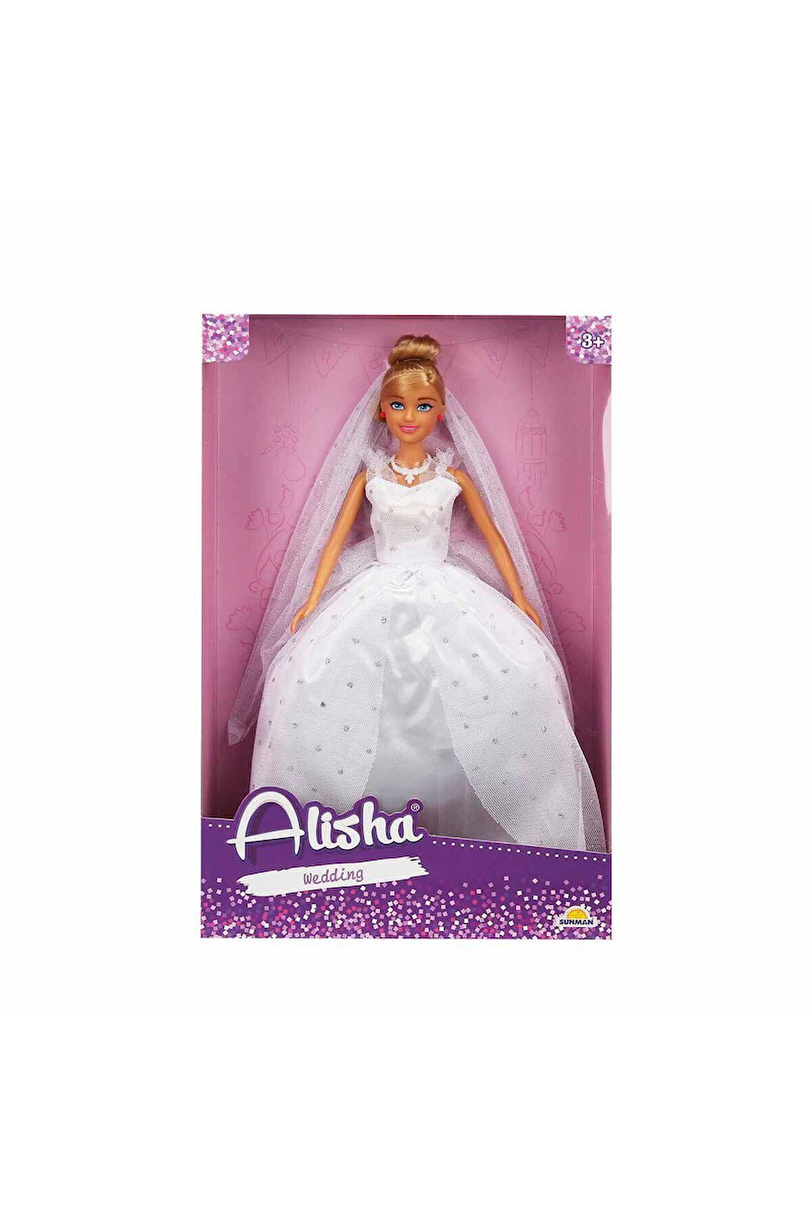 Kız Çocuk Oyuncak 3381 SUN-RST-SIS-Gelinlikli Manken Bebek Alisha 29cm - Sunman