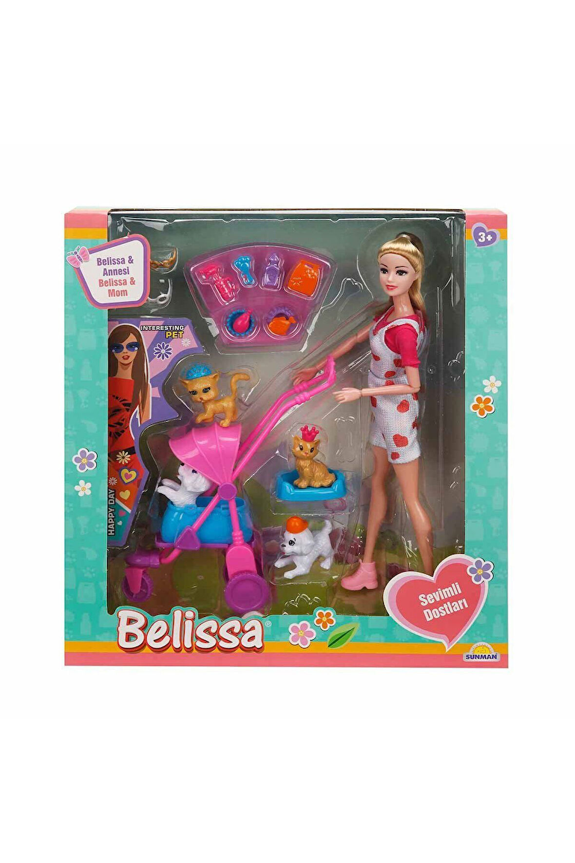 Kız Çocuk Oyuncak 3045 Belissa'nın Annesi ve Sevimli Dostlar 30cm -- 1adet Stokt