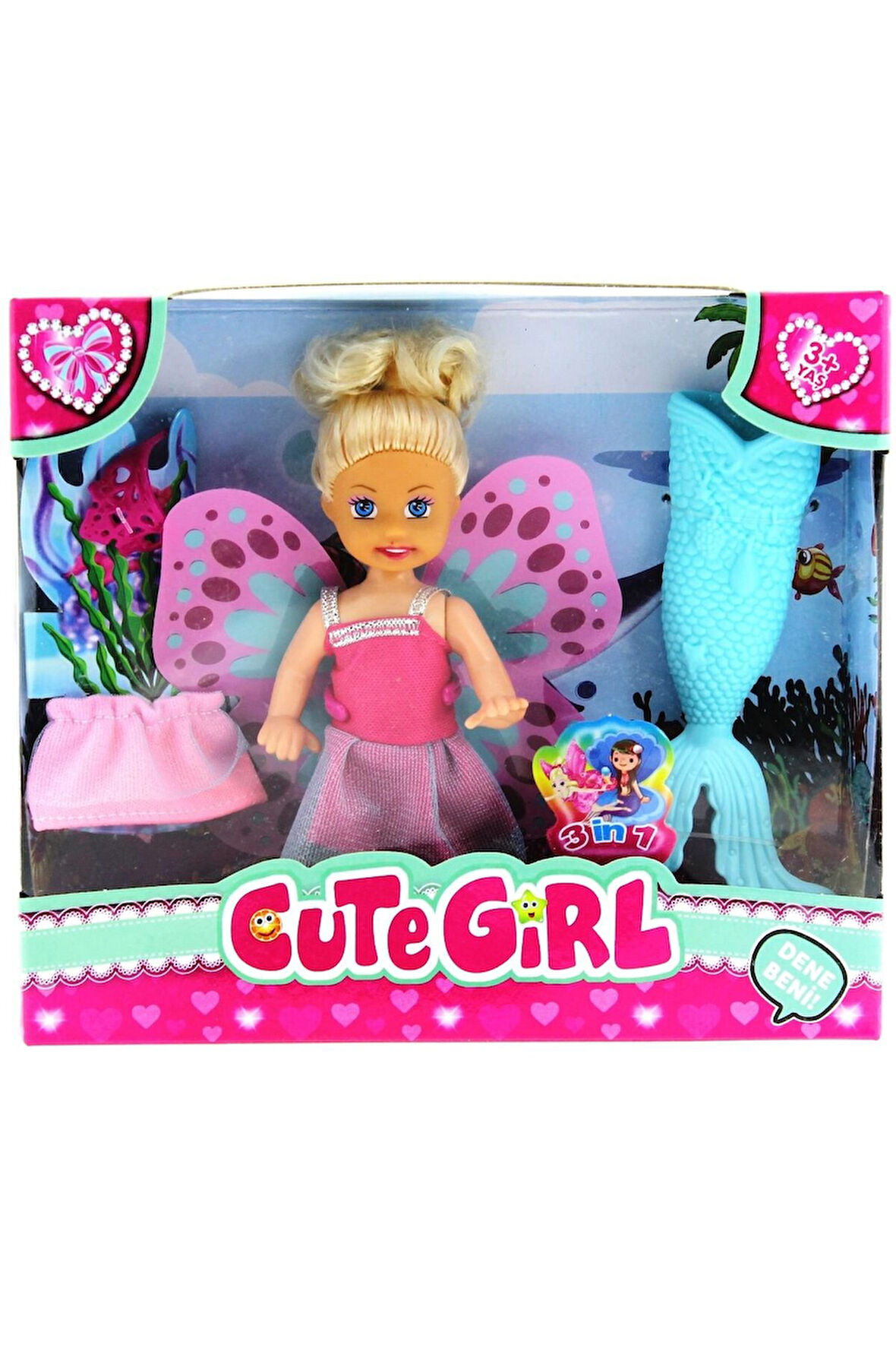 Kız Çocuk Oyuncak Cute Girl Mini Bebek Denizkızı Seti Erkek Çocuk Oyuncak Eğitici Oyuncaklar