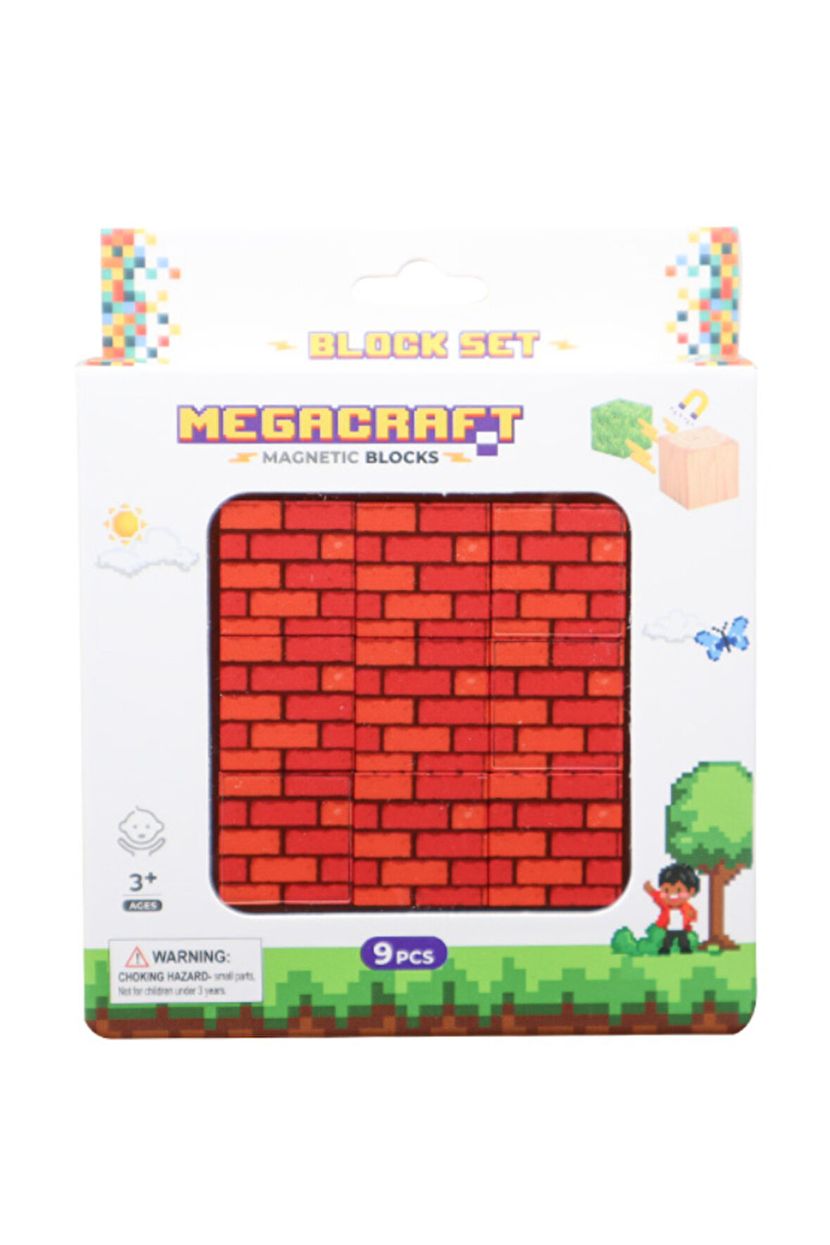 Kız Çocuk Oyuncak Erkek Çocuk Oyuncak Megacraft 9 Parça Tuğla Blok Eğitici Oyuncaklar