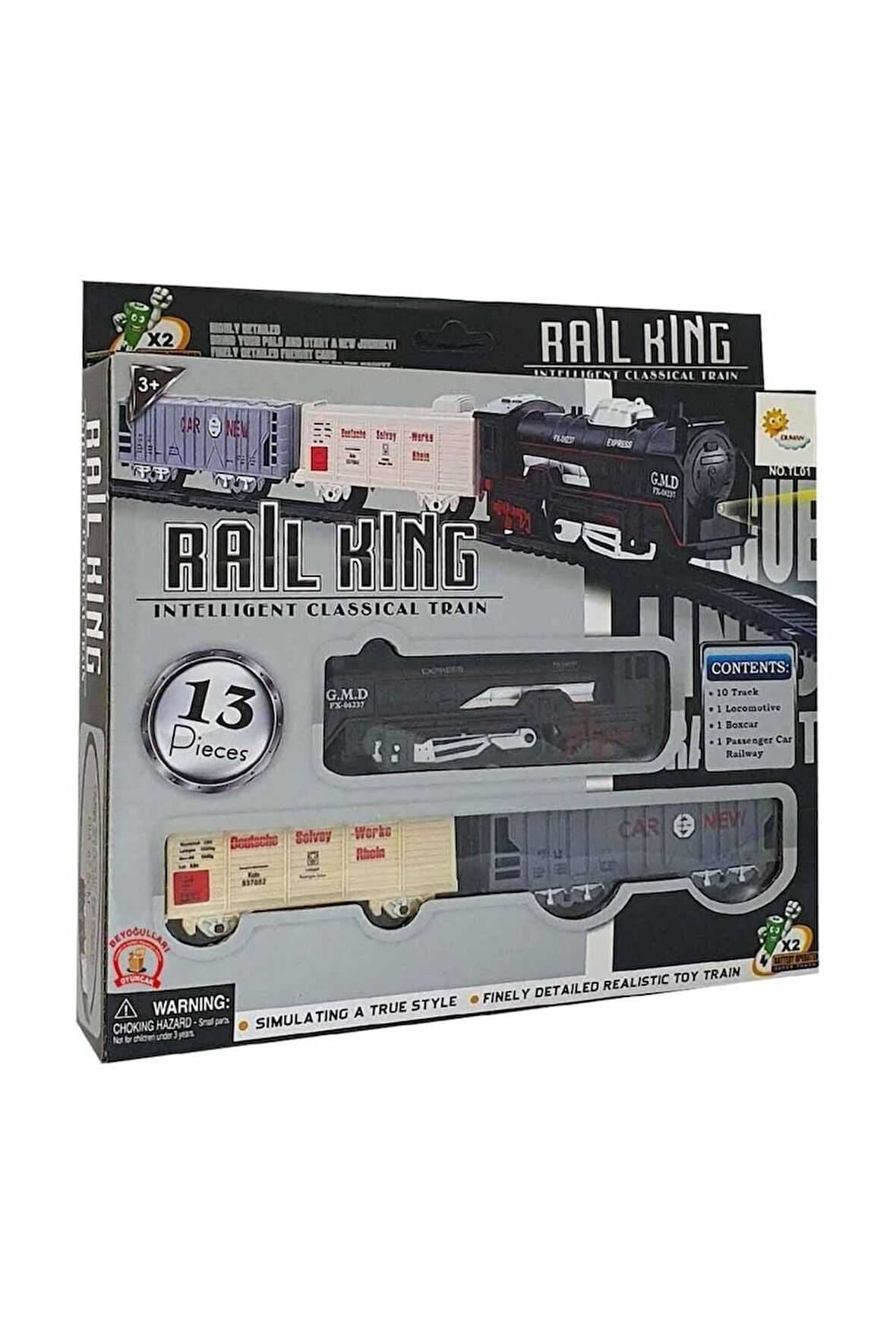 Kız Çocuk Oyuncak KUT.PİLLİ TREN SETİ Erkek Çocuk Oyuncak Eğitici Oyuncaklar