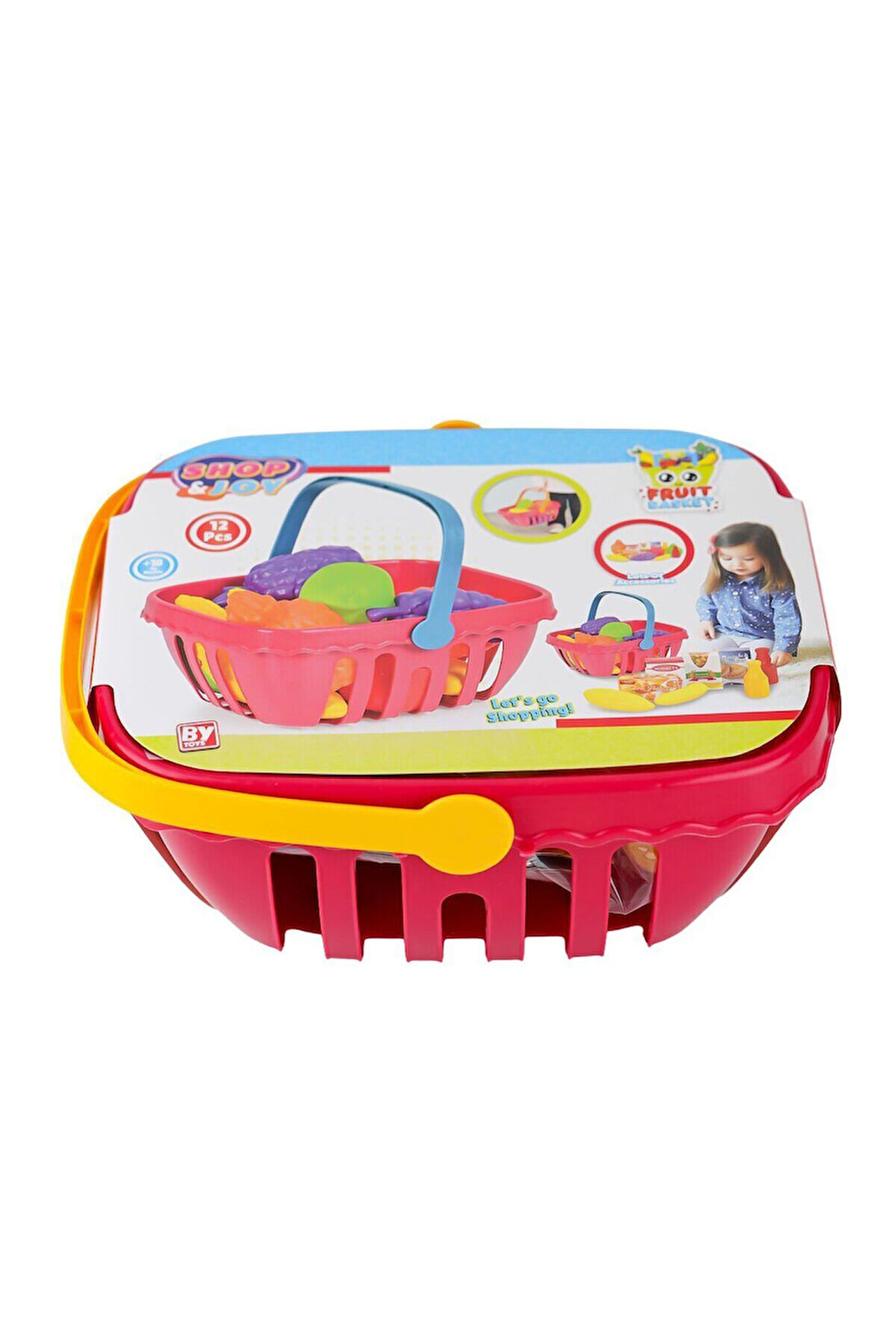 Kız Çocuk Oyuncak BP-649 Meyve Sepeti 12 Parça Erkek Çocuk Oyuncak Eğitici Oyuncaklar
