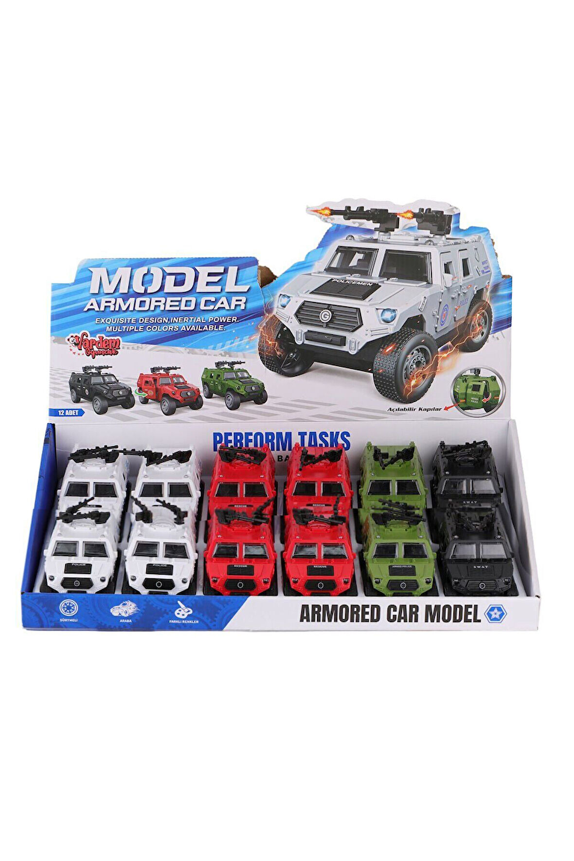 Kız Çocuk Oyuncak JW567-172 Sürtmeli Kapısı Açılan Zırhlı Araçlar - 1adet Stokta