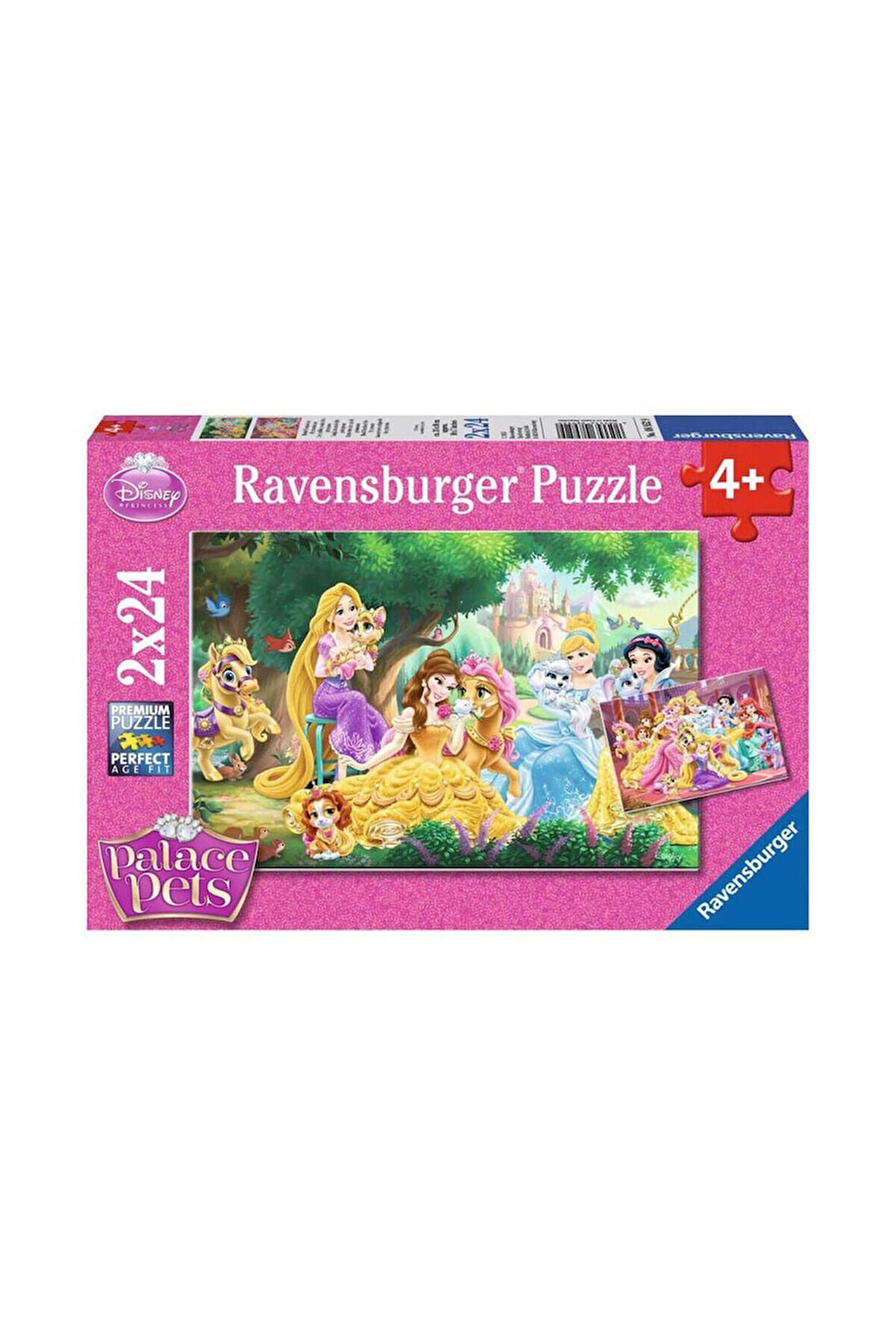 Kız Çocuk Oyuncak 89529 Palace Pets 2x24 parça Ravensburger Puzzle Erkek Çocuk Oyuncak Eğitici Oyunc