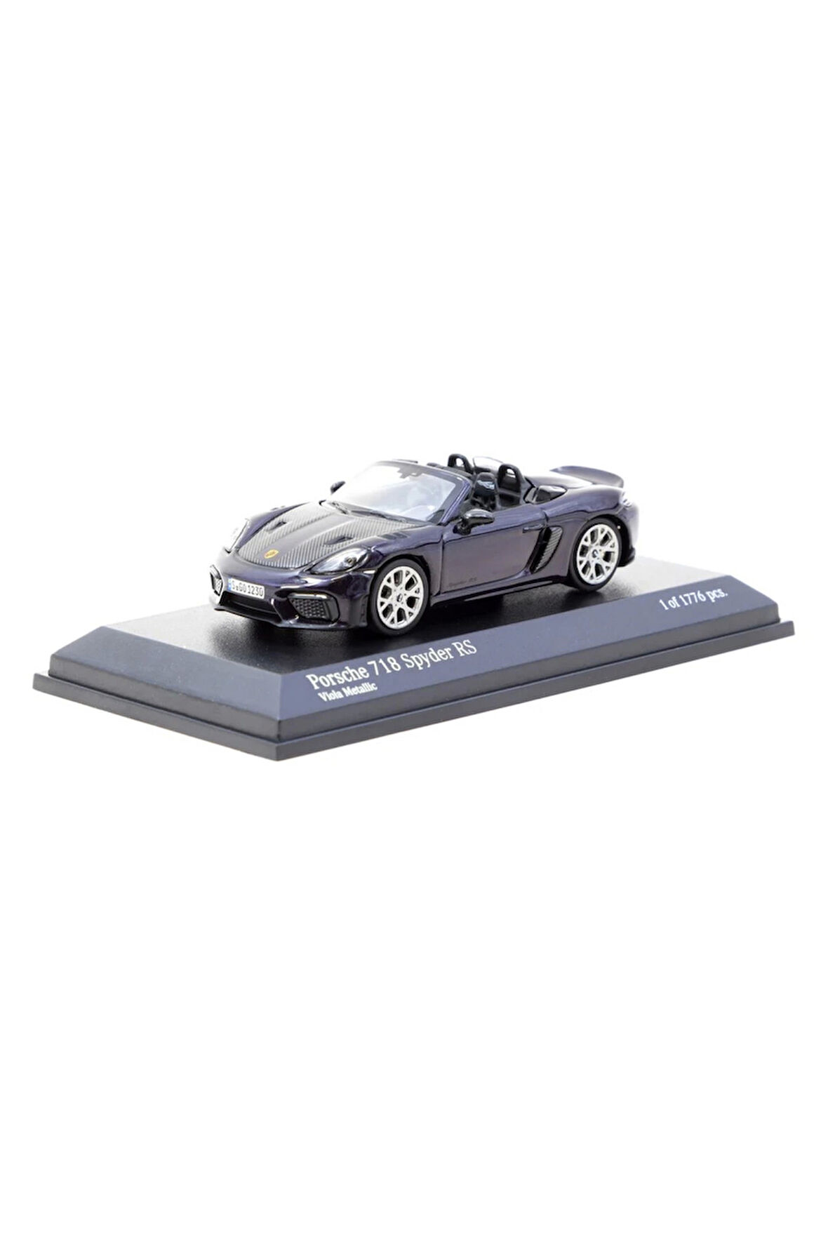 Kız Çocuk Oyuncak Tarmac Works x Minichamps 1/64 Porsche 718 Spyder RS Viola Met