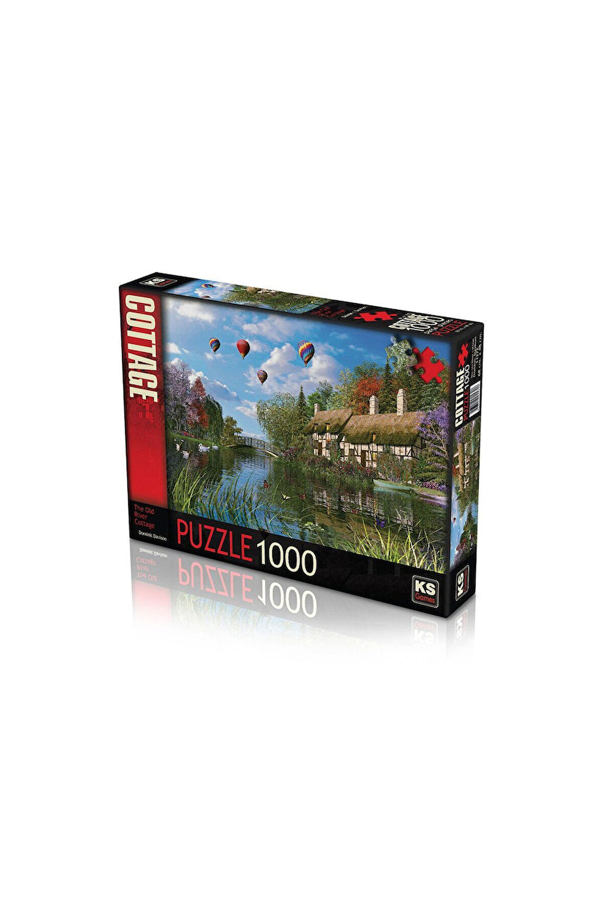 Kız Çocuk Oyuncak KS Puzzle 1000 Parça Old River Cottage Eski Nehir Kır Evi Eğitici