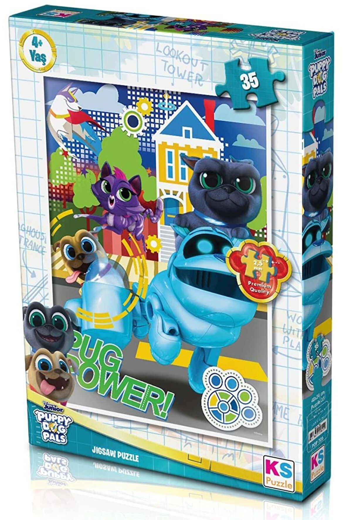 Kız Çocuk Oyuncak KS Puzzle 35 Parça ve Roli'nin Maceraları Erkek Çocuk Oyuncak Eğitici Oyuncaklar