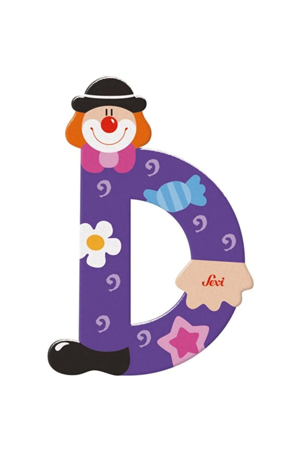 Kız Çocuk Oyuncak Palyanço Ahşap Harf D Erkek Çocuk Oyuncak Eğitici Oyuncaklar