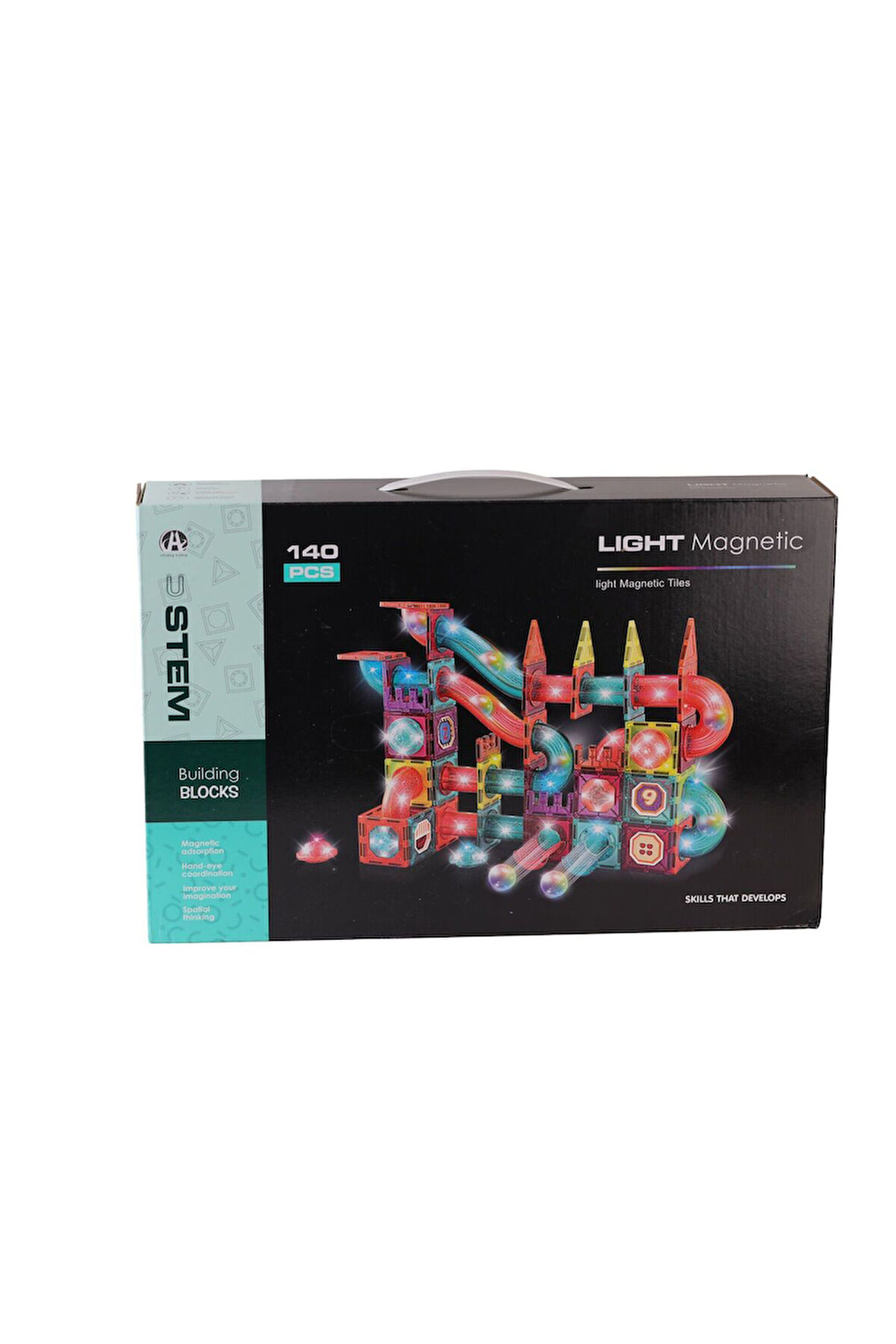 Kız Çocuk Oyuncak CH1174 MAGNETİC TİLES LİGHT VERSİON 140 PARÇA Erkek Çocuk Oyuncak Eğitici Oyuncakl